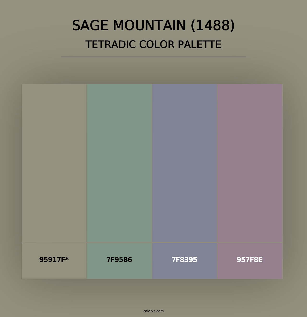 Sage Mountain (1488) - Tetradic Color Palette