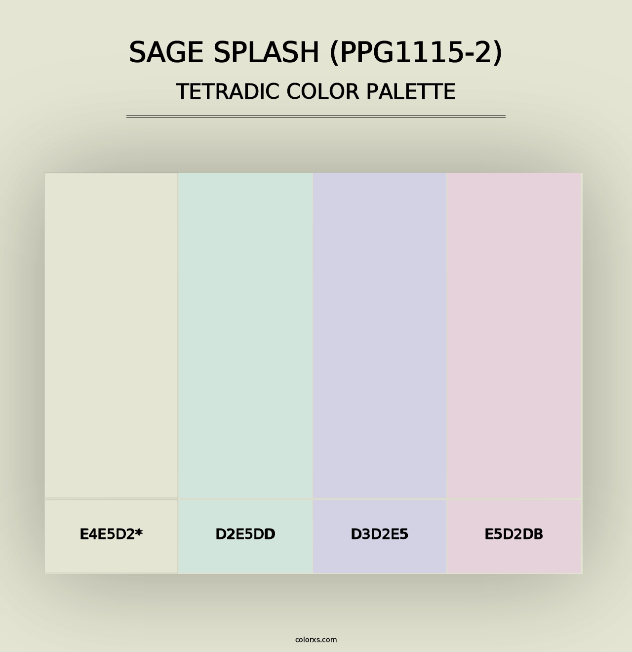 Sage Splash (PPG1115-2) - Tetradic Color Palette