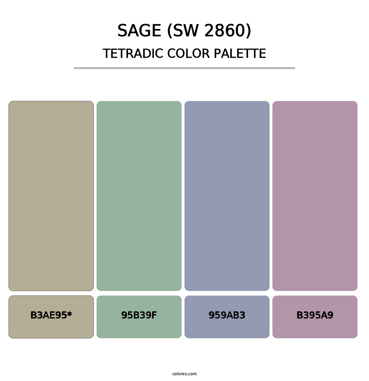 Sage (SW 2860) - Tetradic Color Palette