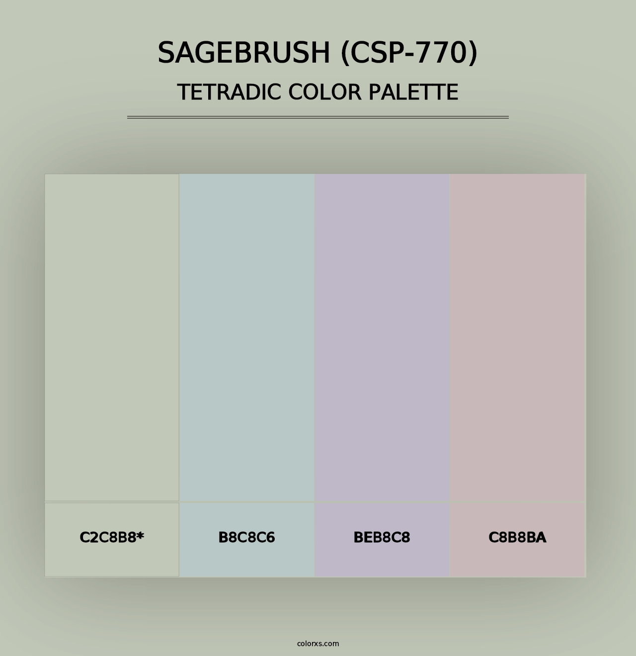 Sagebrush (CSP-770) - Tetradic Color Palette