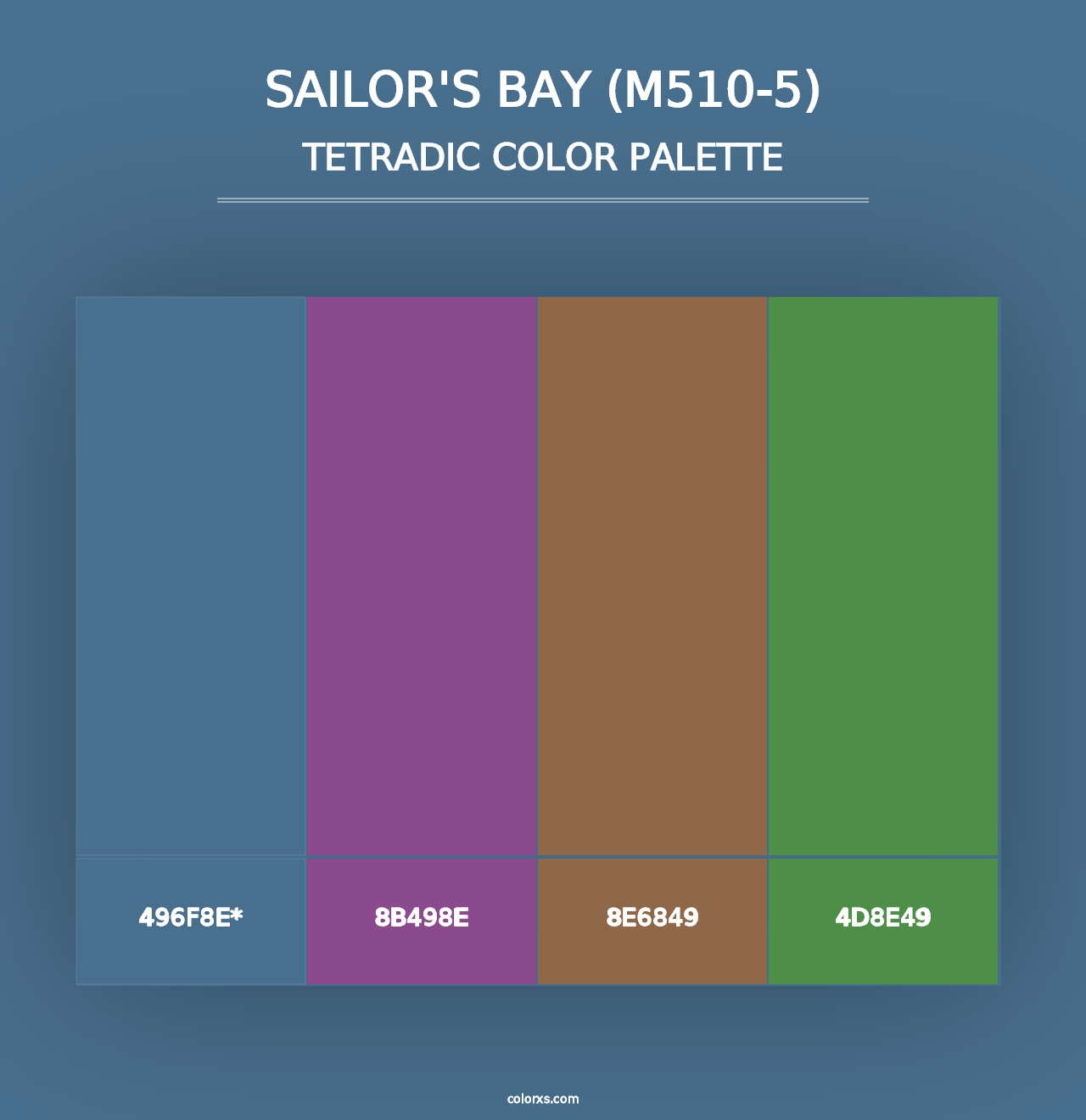 Sailor'S Bay (M510-5) - Tetradic Color Palette