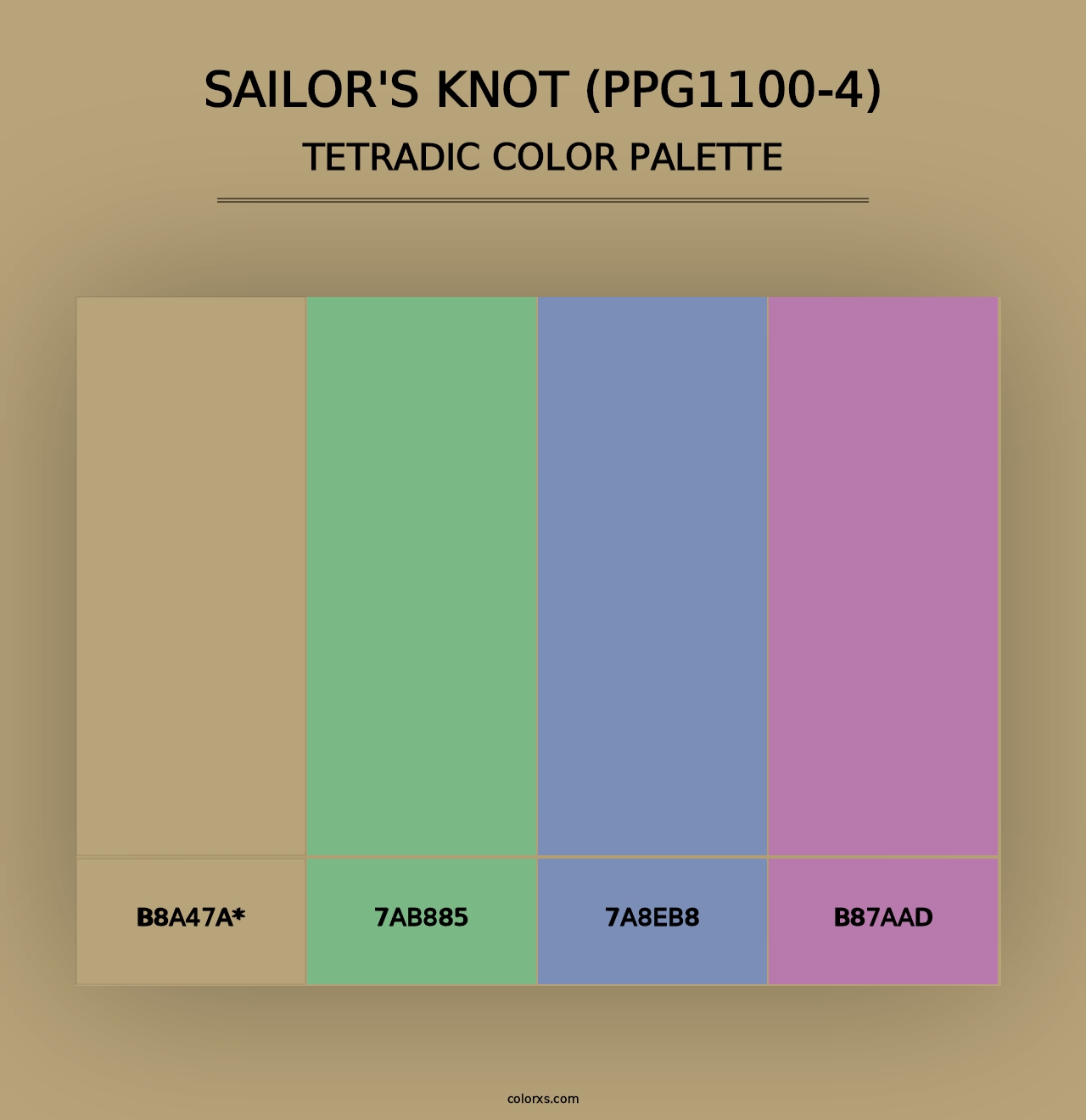 Sailor's Knot (PPG1100-4) - Tetradic Color Palette