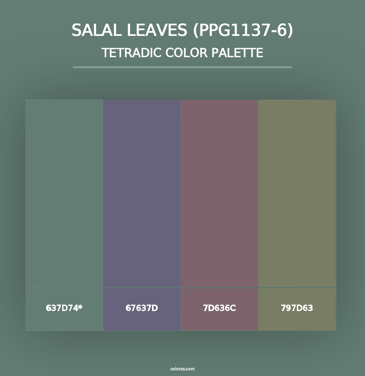 Salal Leaves (PPG1137-6) - Tetradic Color Palette