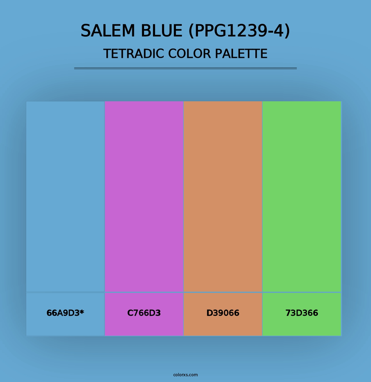 Salem Blue (PPG1239-4) - Tetradic Color Palette