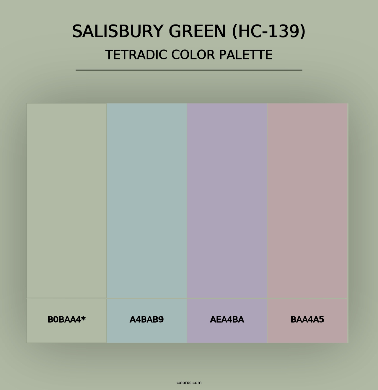 Salisbury Green (HC-139) - Tetradic Color Palette