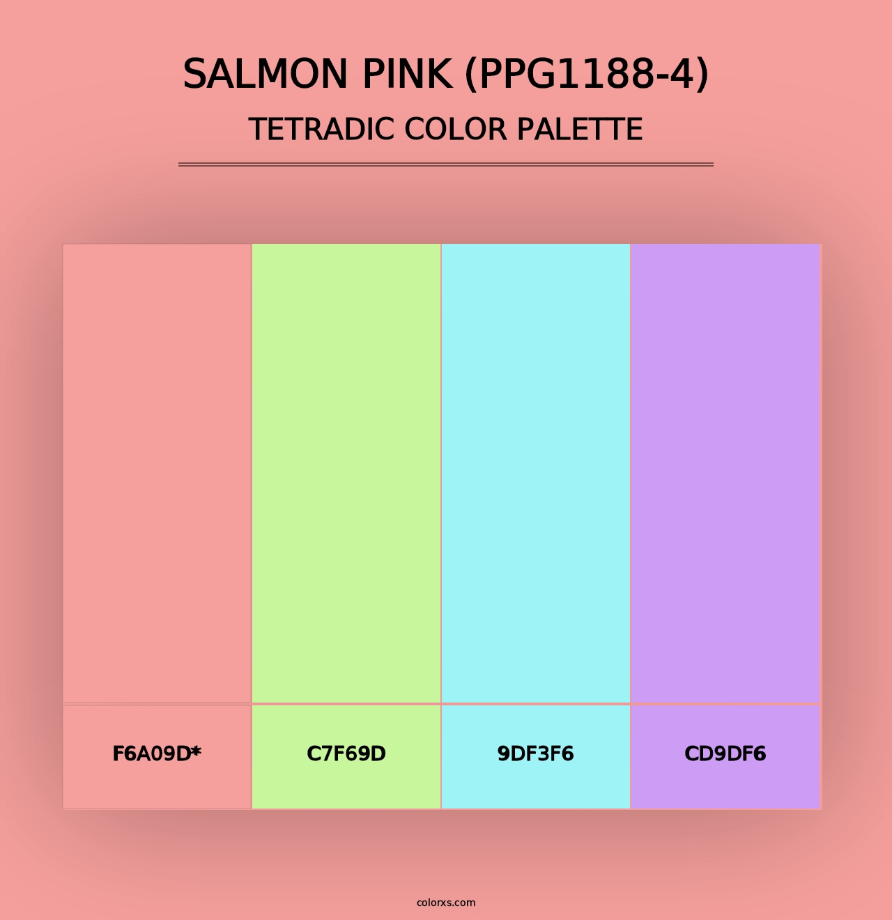 Salmon Pink (PPG1188-4) - Tetradic Color Palette