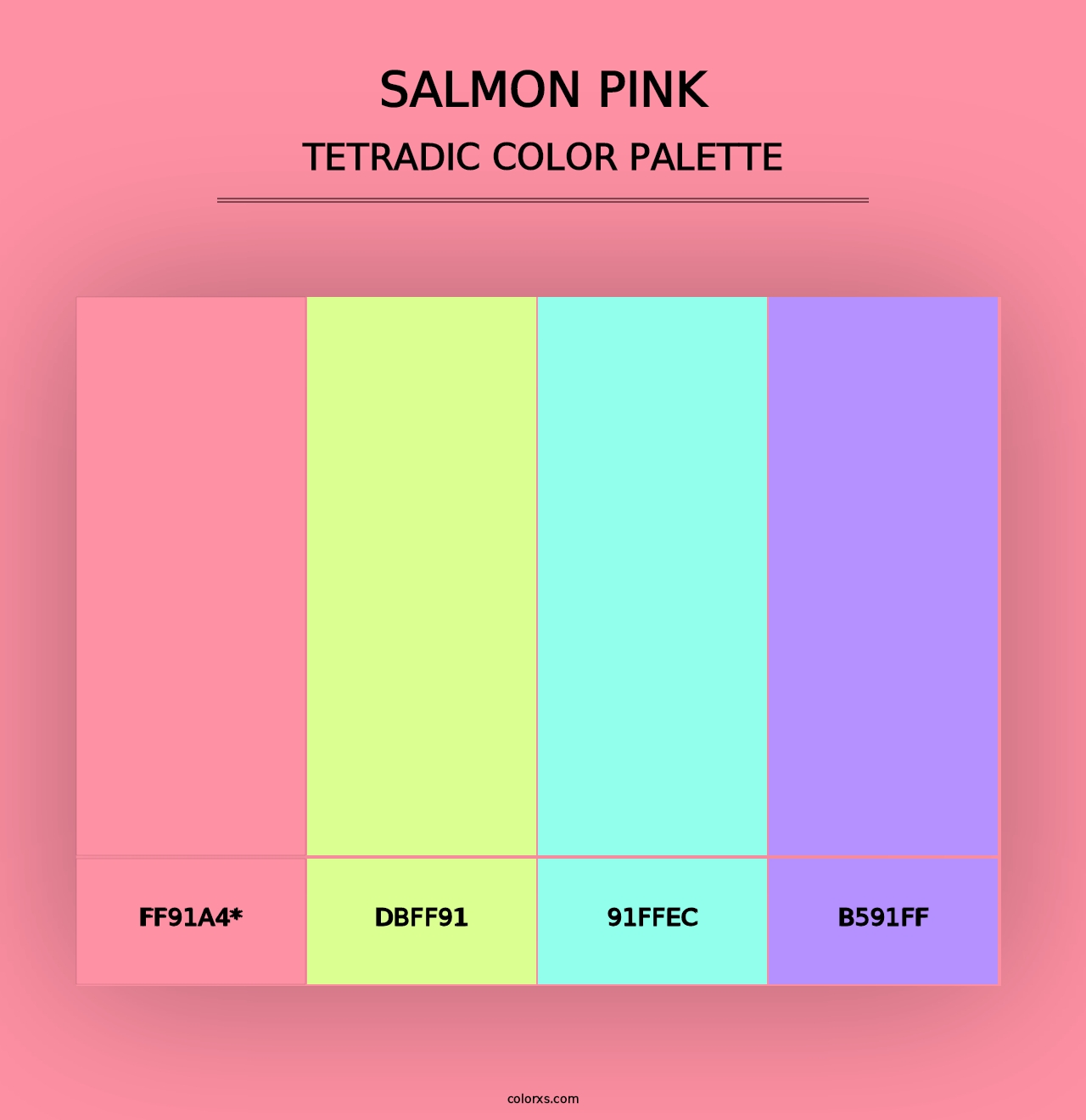 Salmon Pink - Tetradic Color Palette