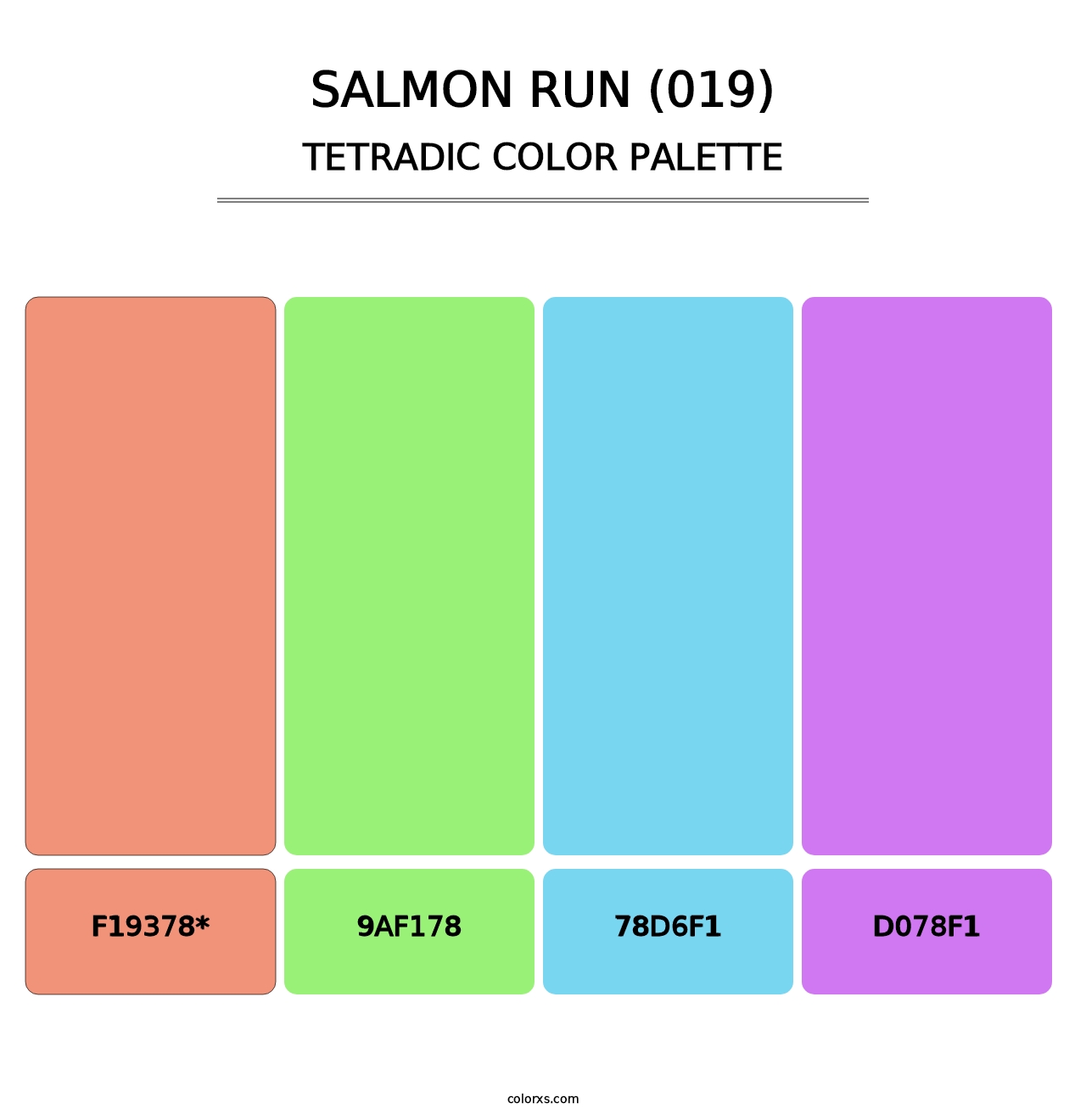 Salmon Run (019) - Tetradic Color Palette