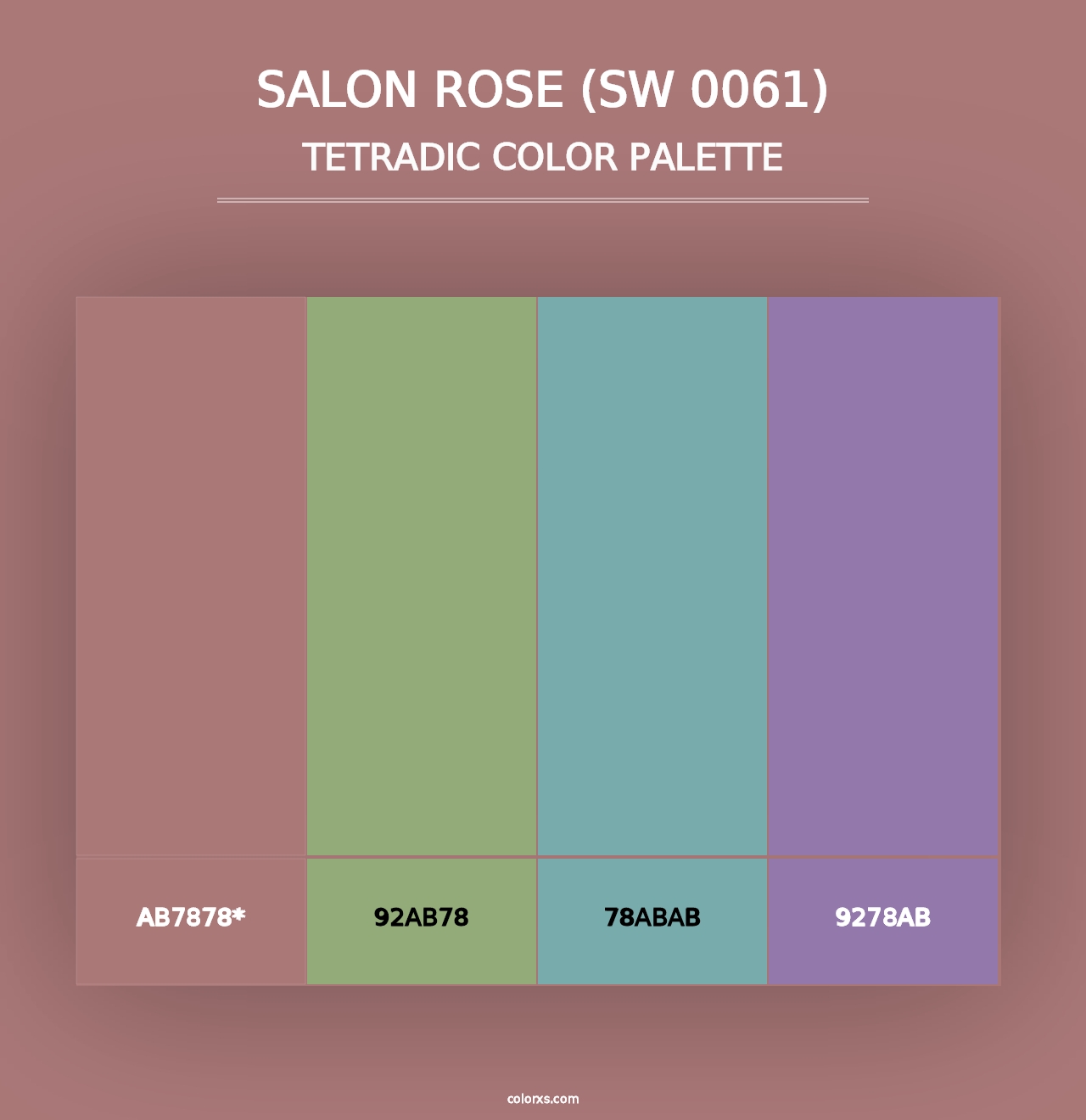 Salon Rose (SW 0061) - Tetradic Color Palette