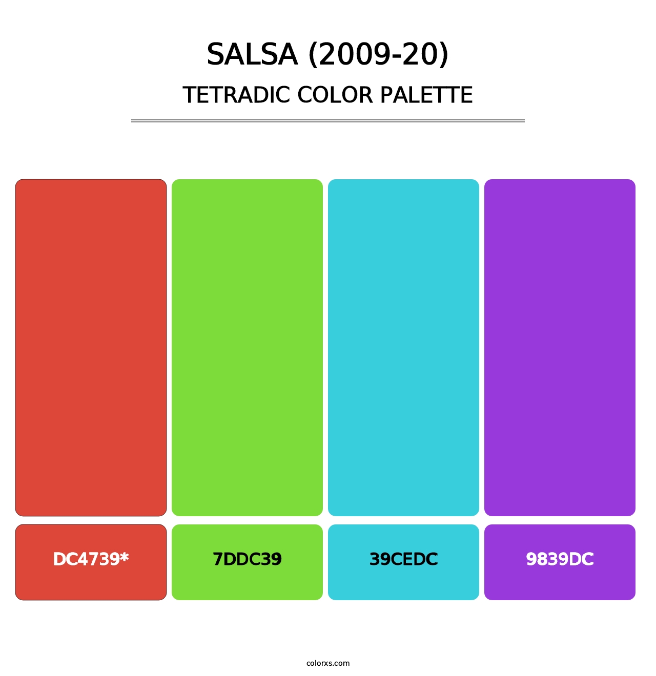 Salsa (2009-20) - Tetradic Color Palette