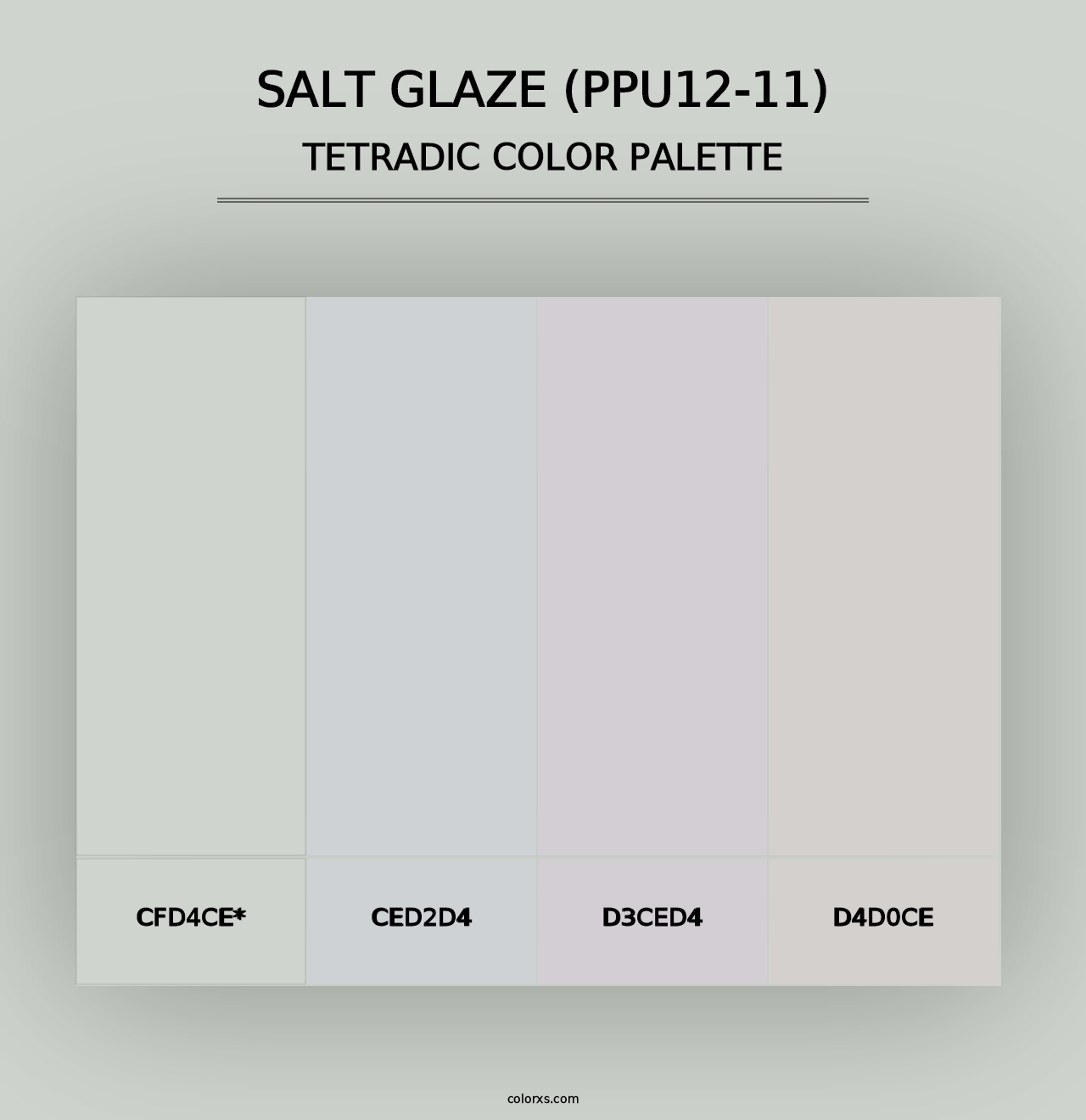 Salt Glaze (PPU12-11) - Tetradic Color Palette