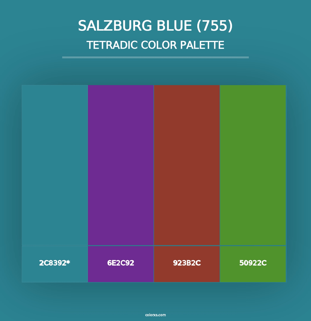 Salzburg Blue (755) - Tetradic Color Palette