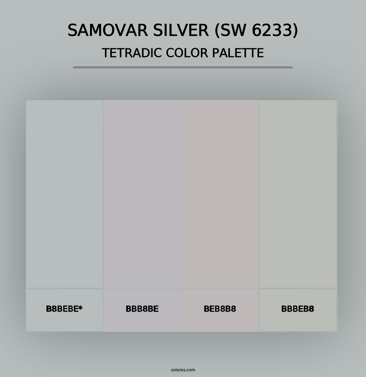 Samovar Silver (SW 6233) - Tetradic Color Palette