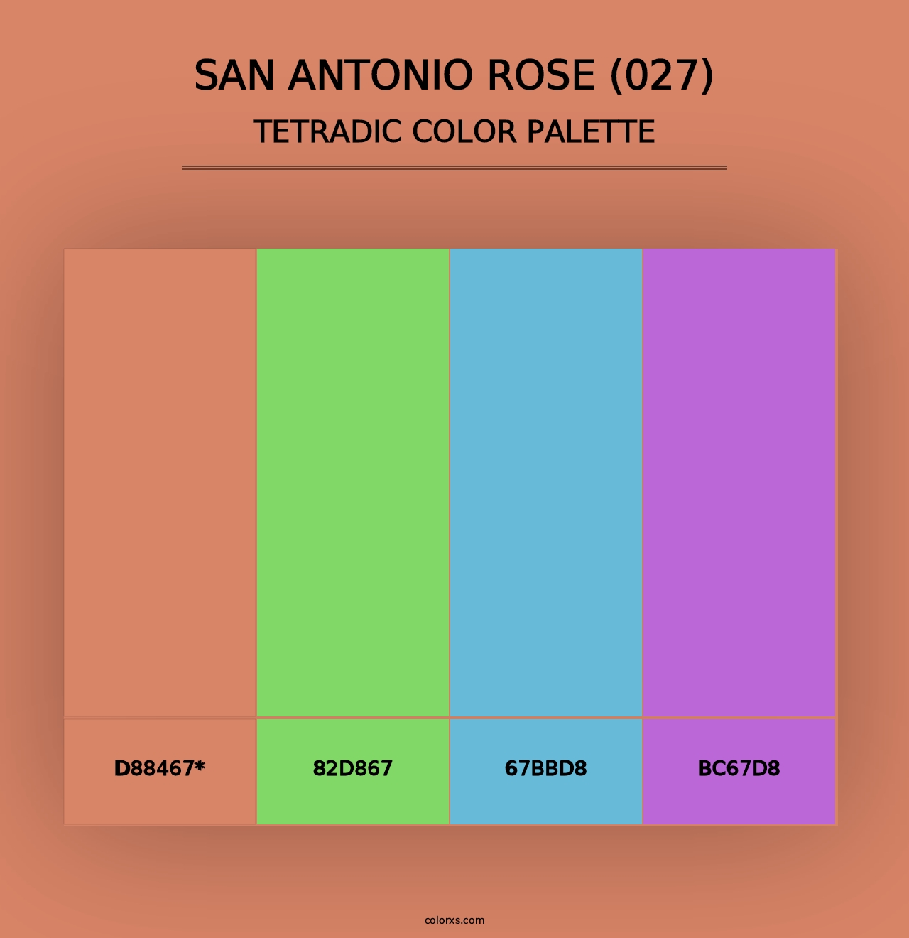 San Antonio Rose (027) - Tetradic Color Palette