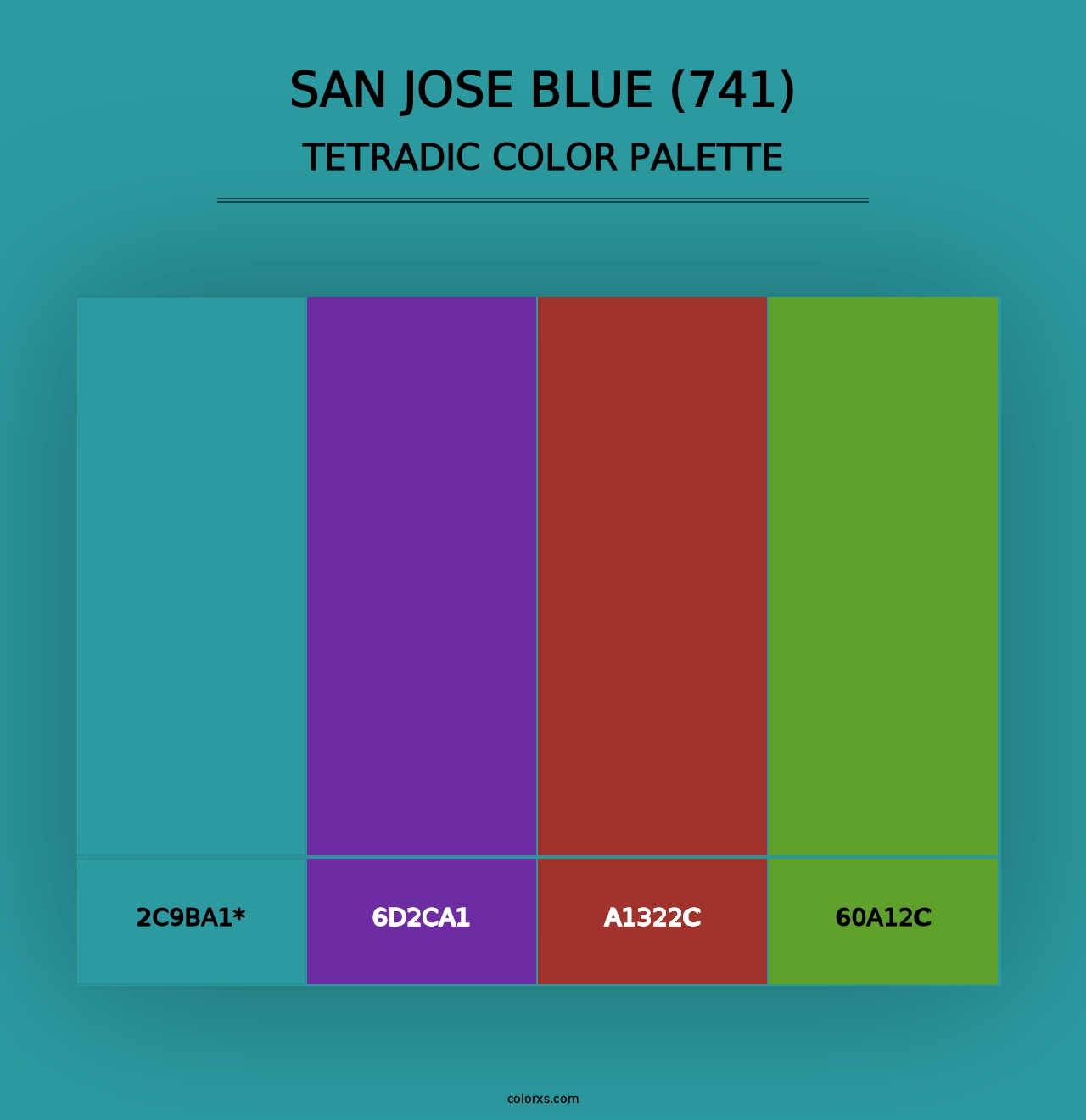 San Jose Blue (741) - Tetradic Color Palette