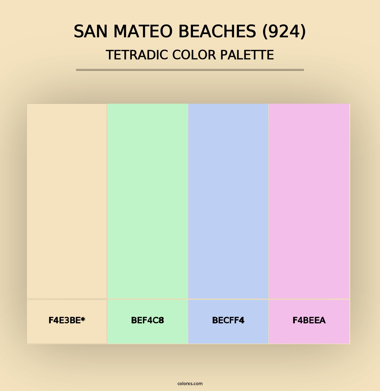 San Mateo Beaches (924) - Tetradic Color Palette