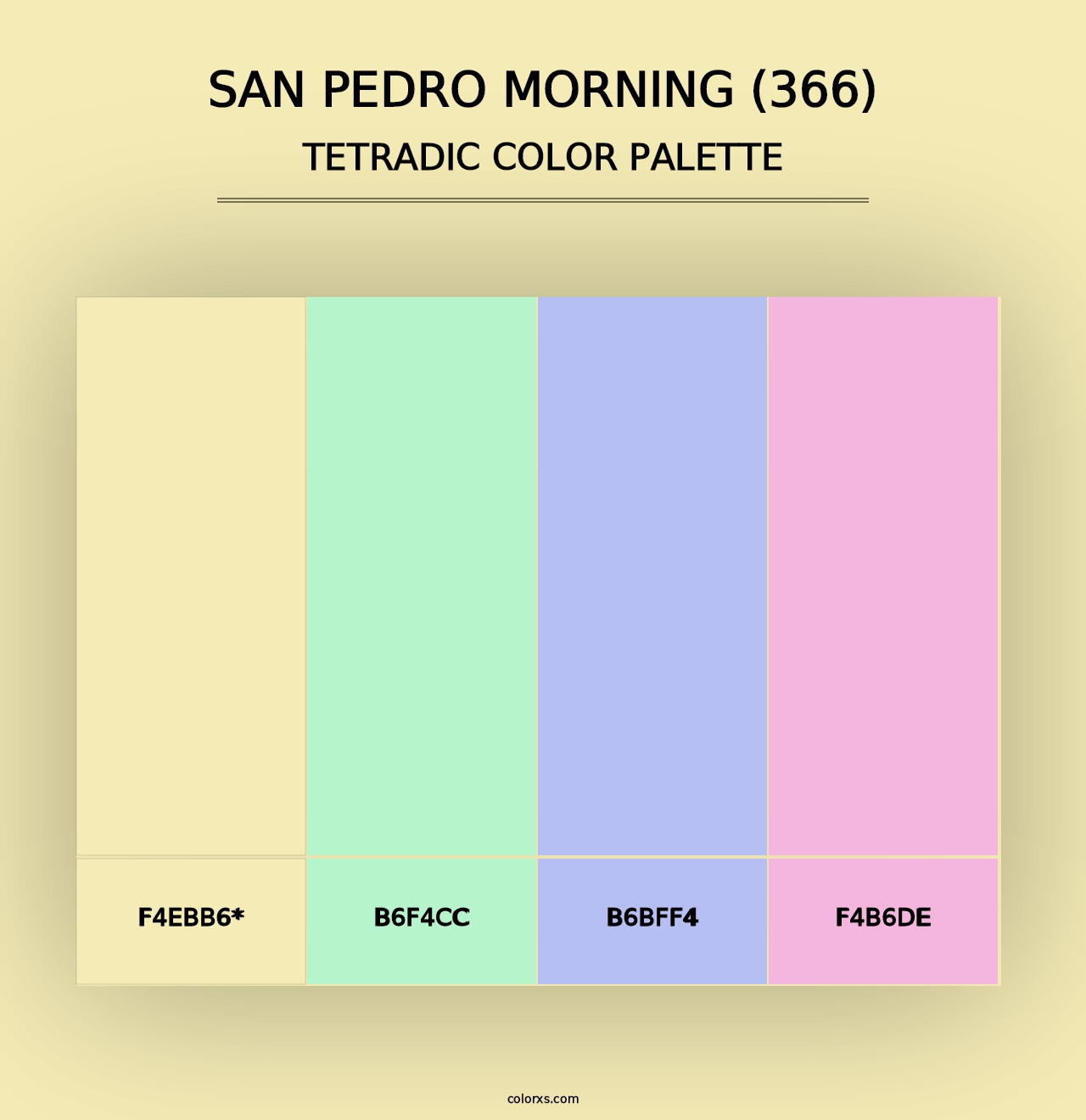 San Pedro Morning (366) - Tetradic Color Palette