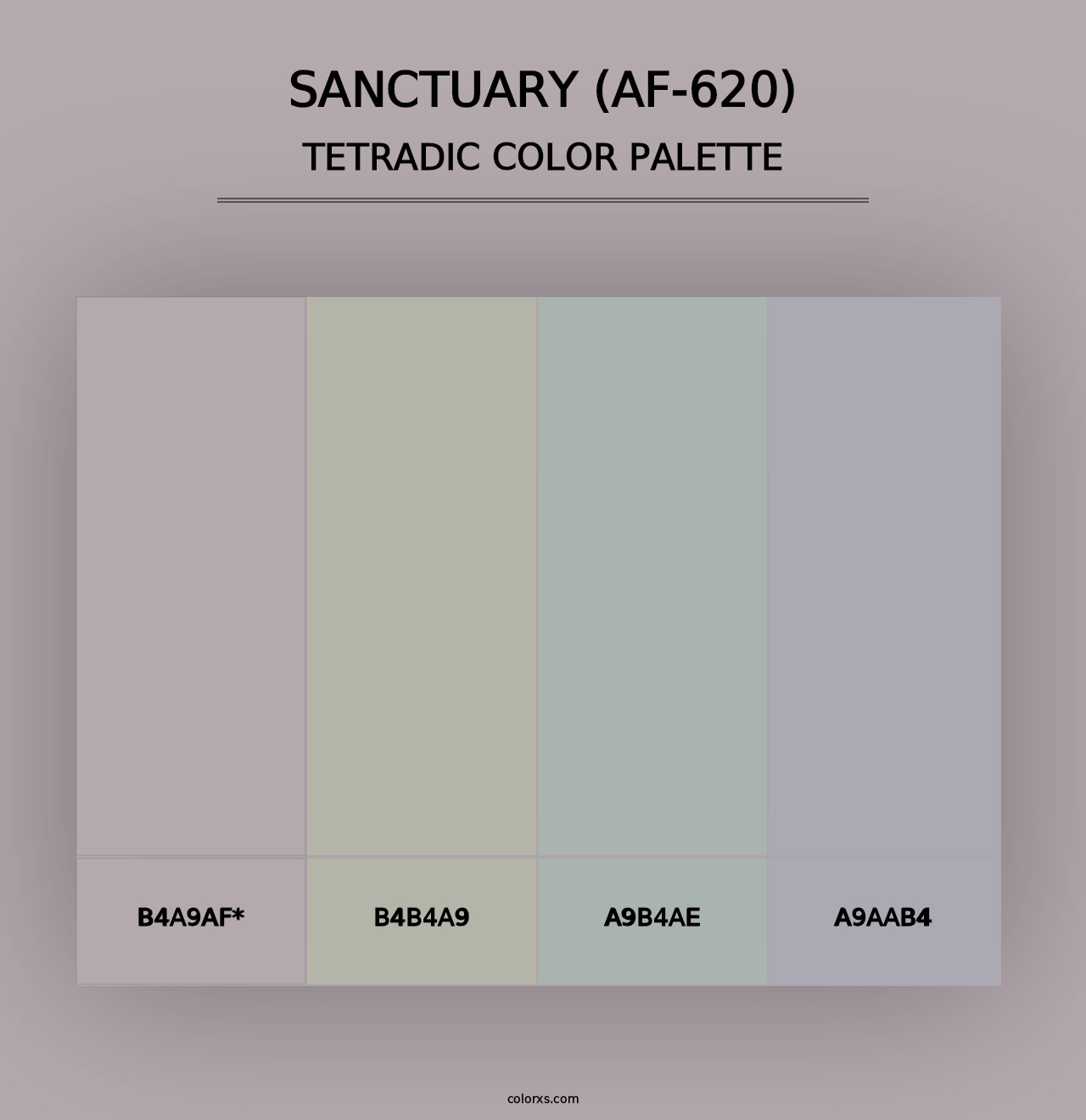 Sanctuary (AF-620) - Tetradic Color Palette