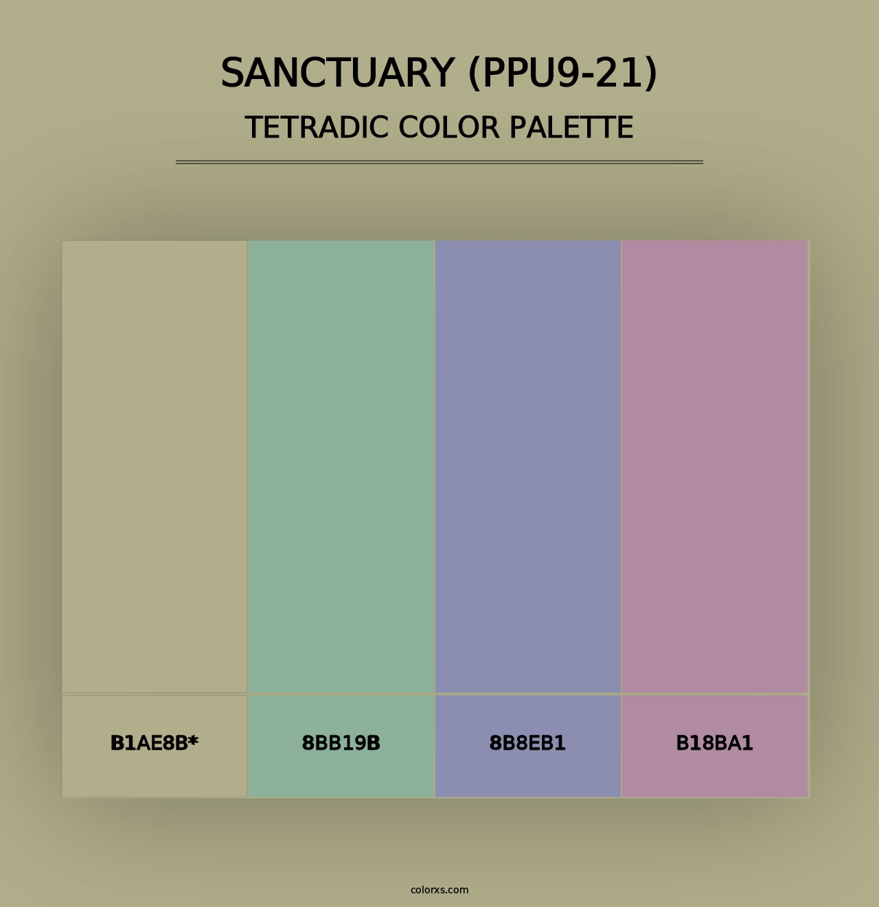 Sanctuary (PPU9-21) - Tetradic Color Palette