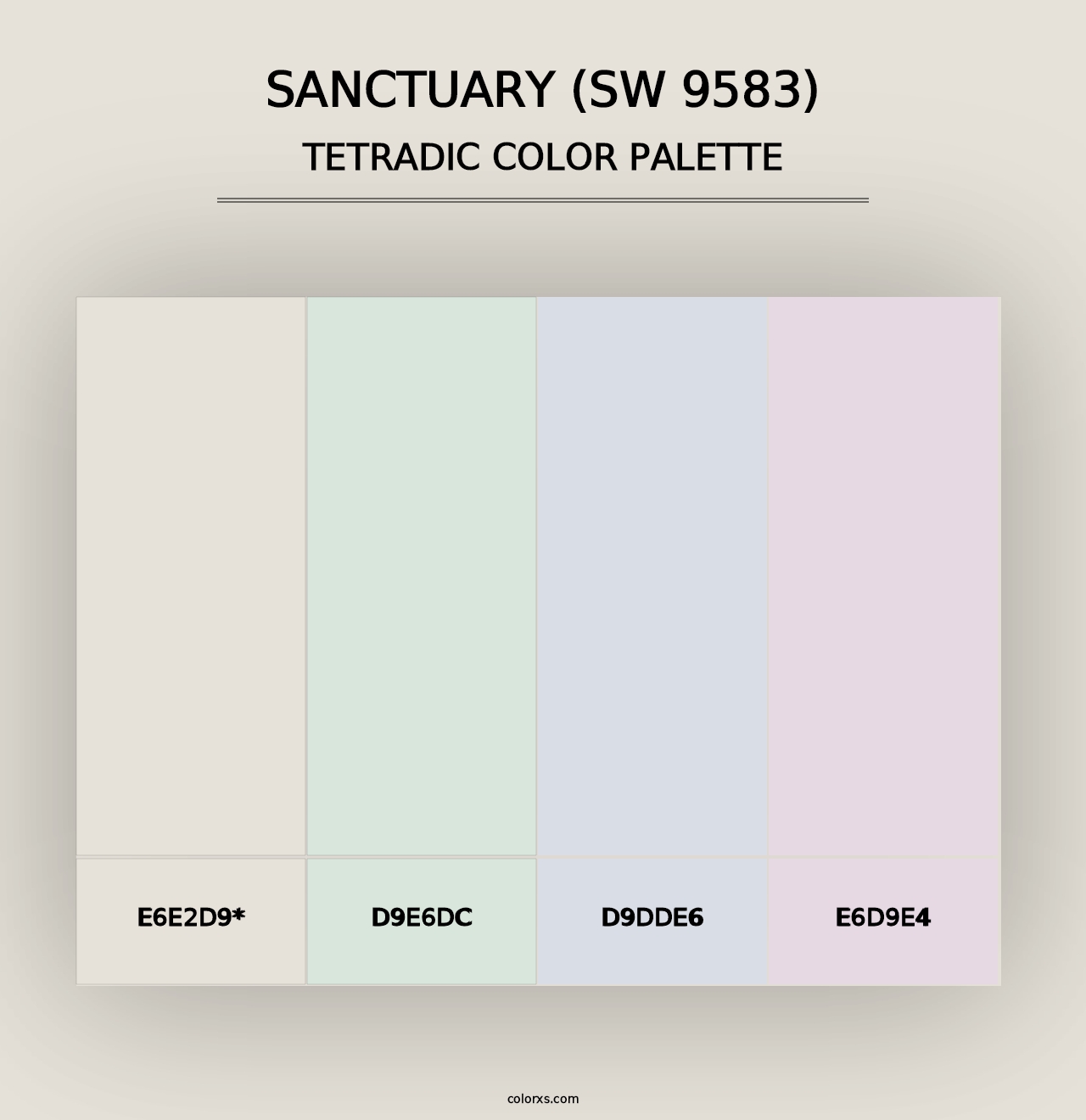 Sanctuary (SW 9583) - Tetradic Color Palette