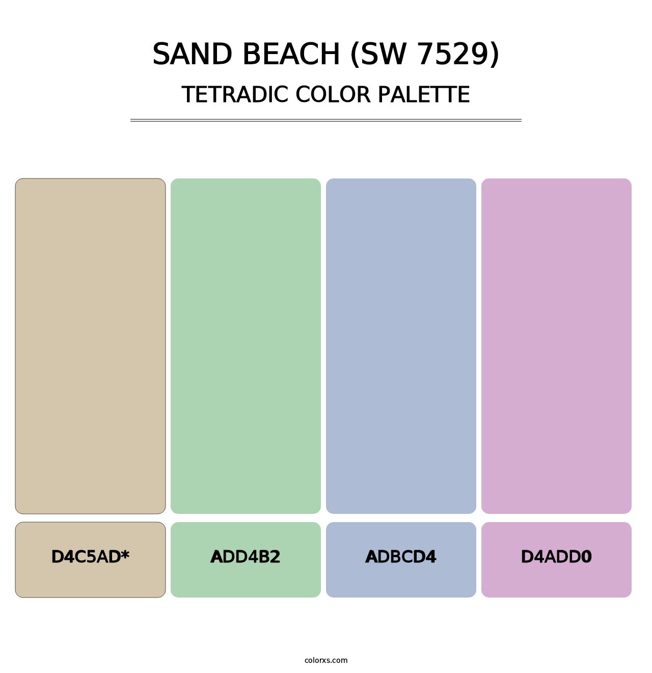 Sand Beach (SW 7529) - Tetradic Color Palette