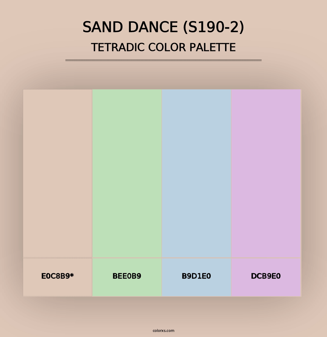 Sand Dance (S190-2) - Tetradic Color Palette