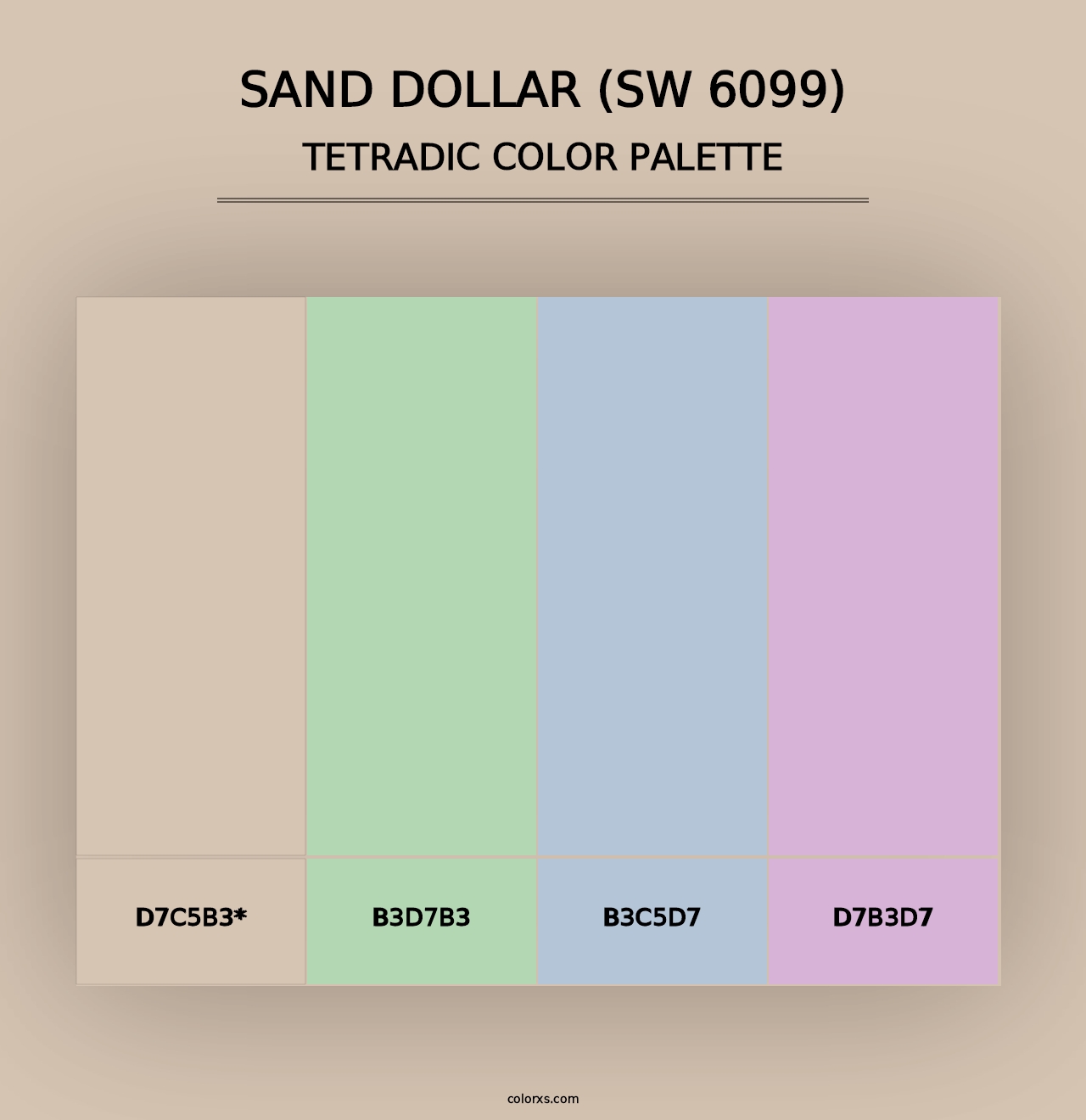 Sand Dollar (SW 6099) - Tetradic Color Palette