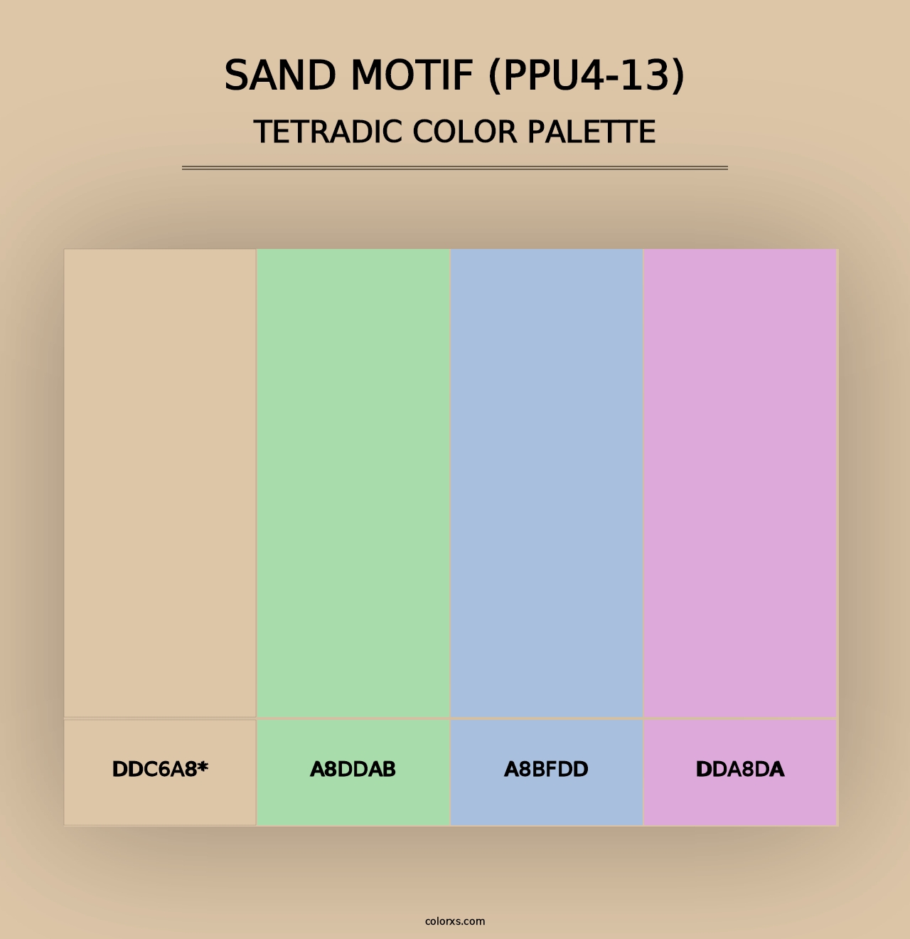 Sand Motif (PPU4-13) - Tetradic Color Palette