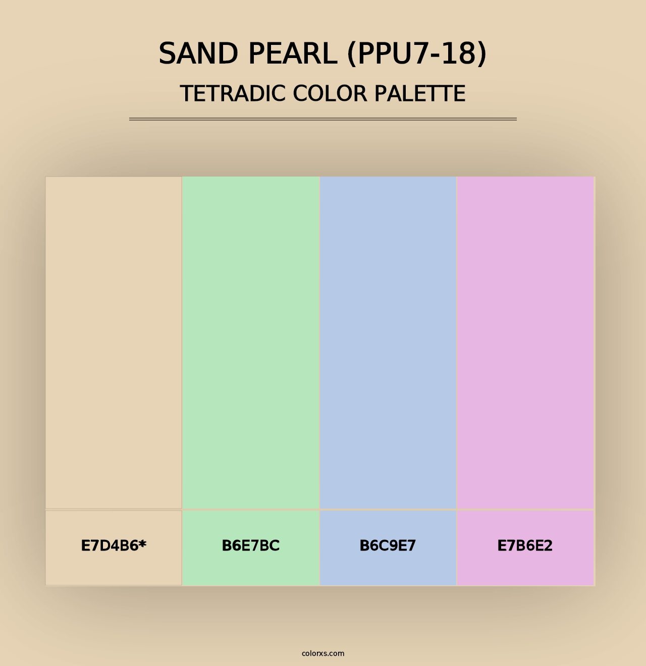 Sand Pearl (PPU7-18) - Tetradic Color Palette