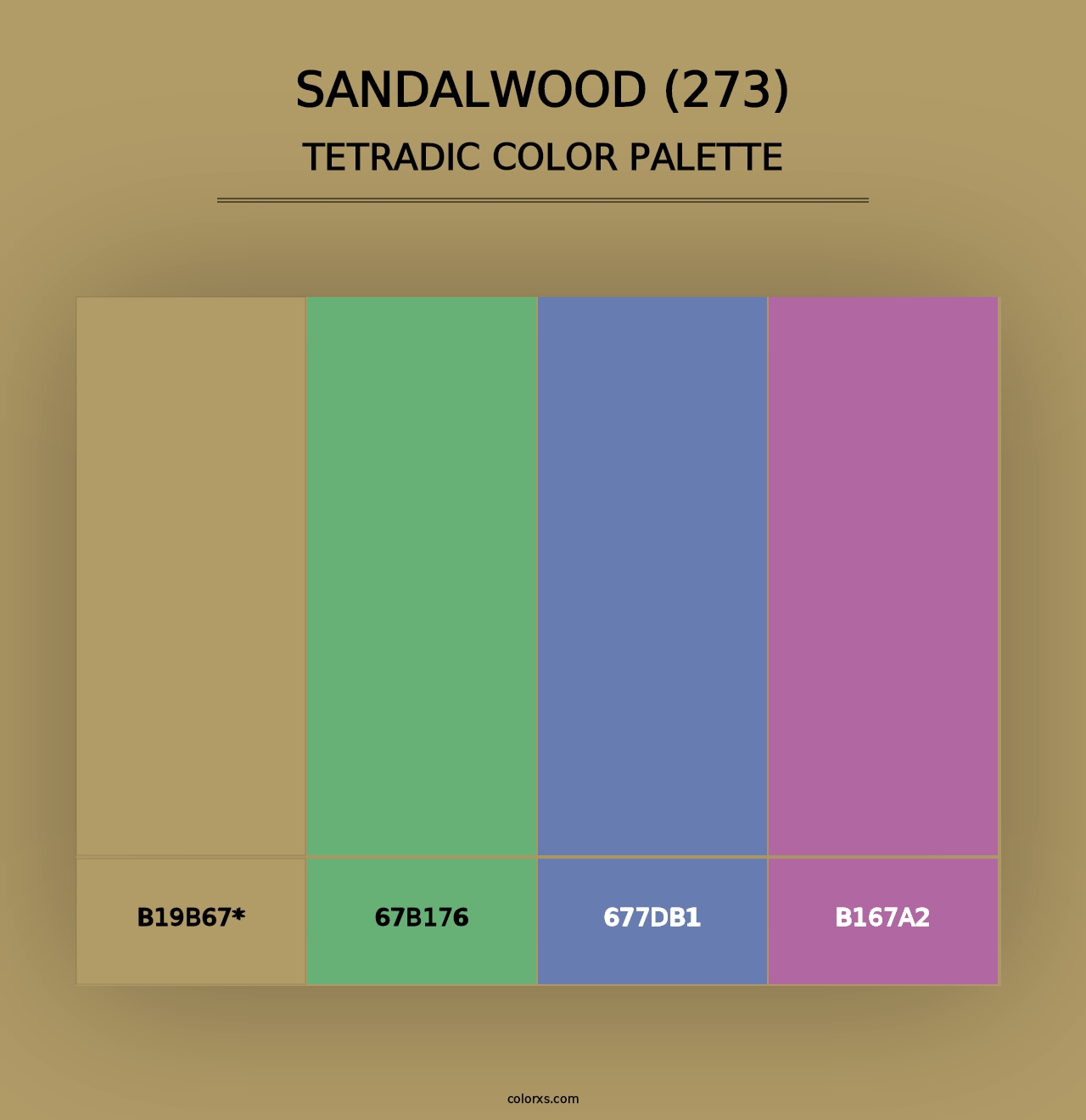 Sandalwood (273) - Tetradic Color Palette