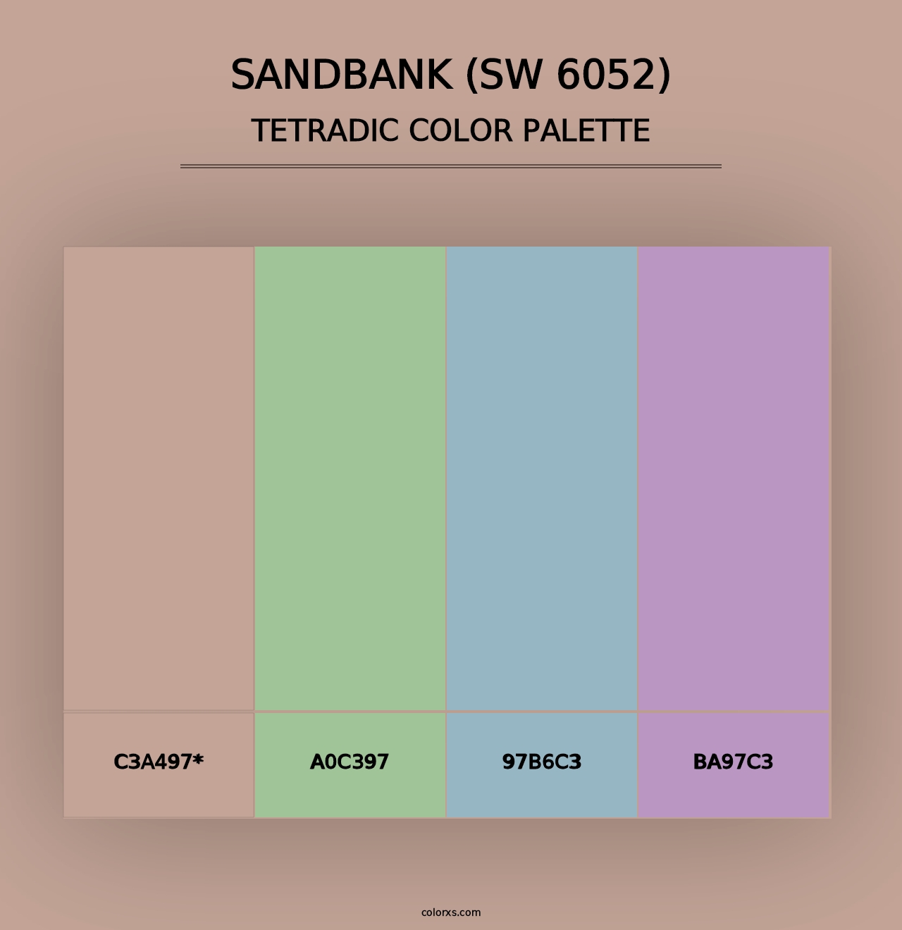 Sandbank (SW 6052) - Tetradic Color Palette