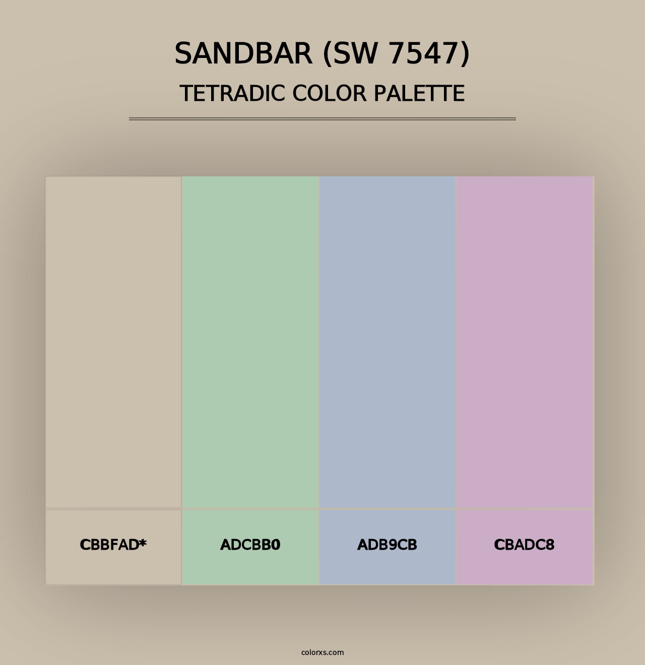 Sandbar (SW 7547) - Tetradic Color Palette