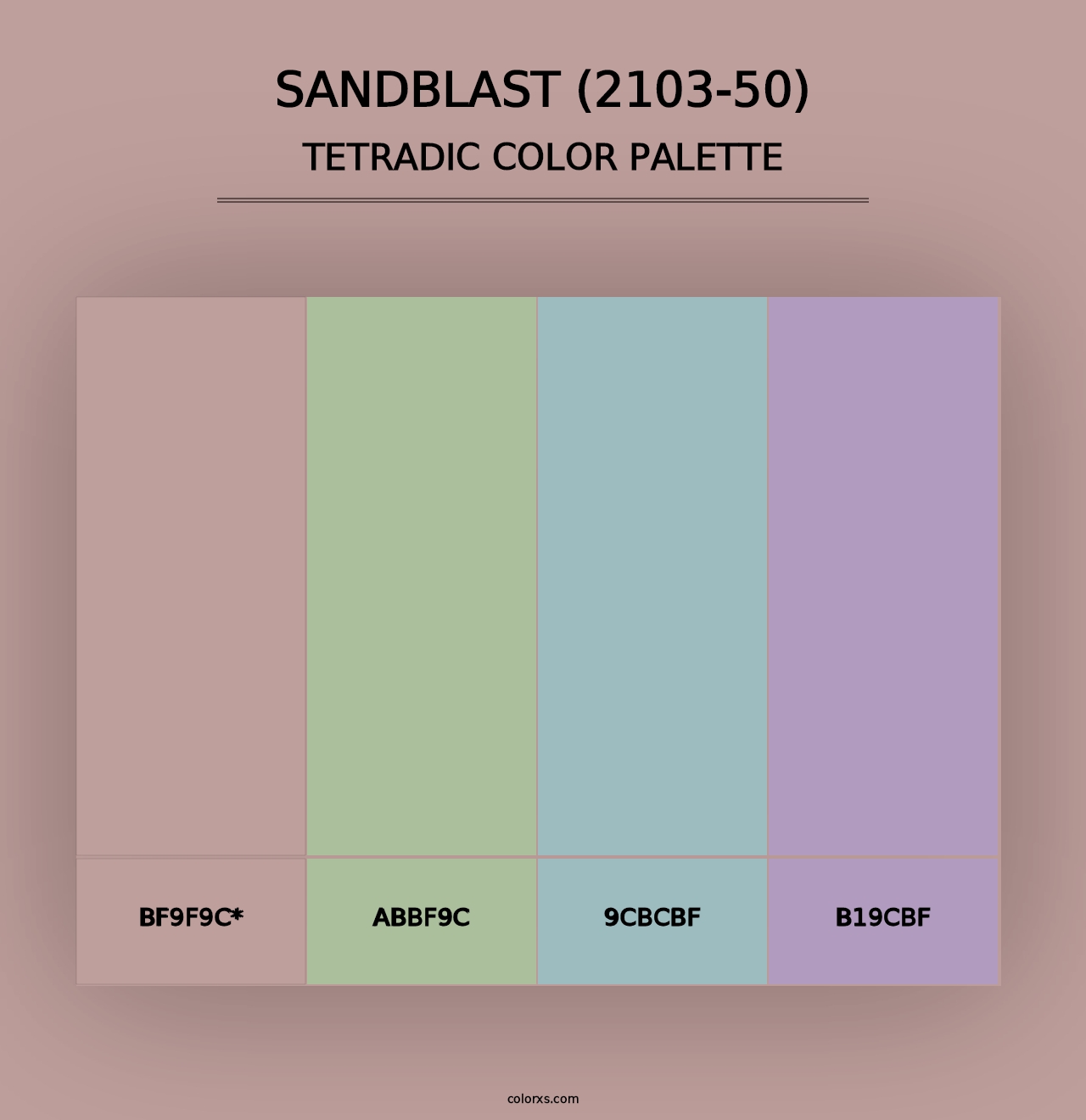 Sandblast (2103-50) - Tetradic Color Palette