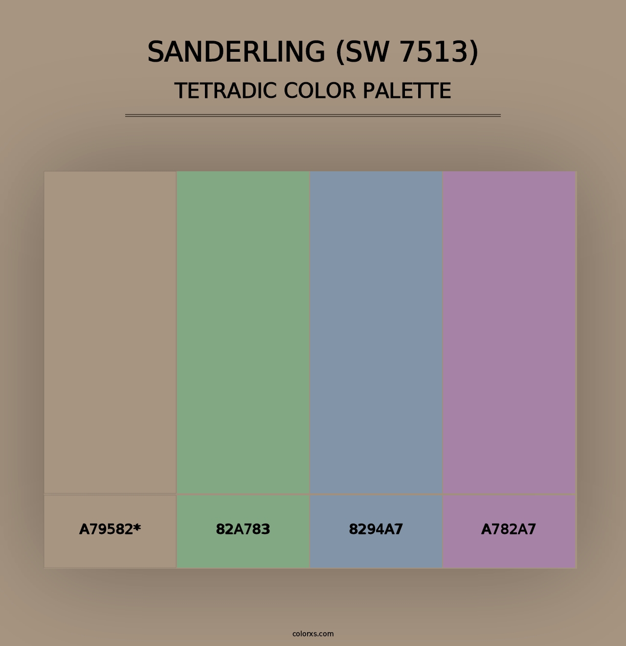 Sanderling (SW 7513) - Tetradic Color Palette