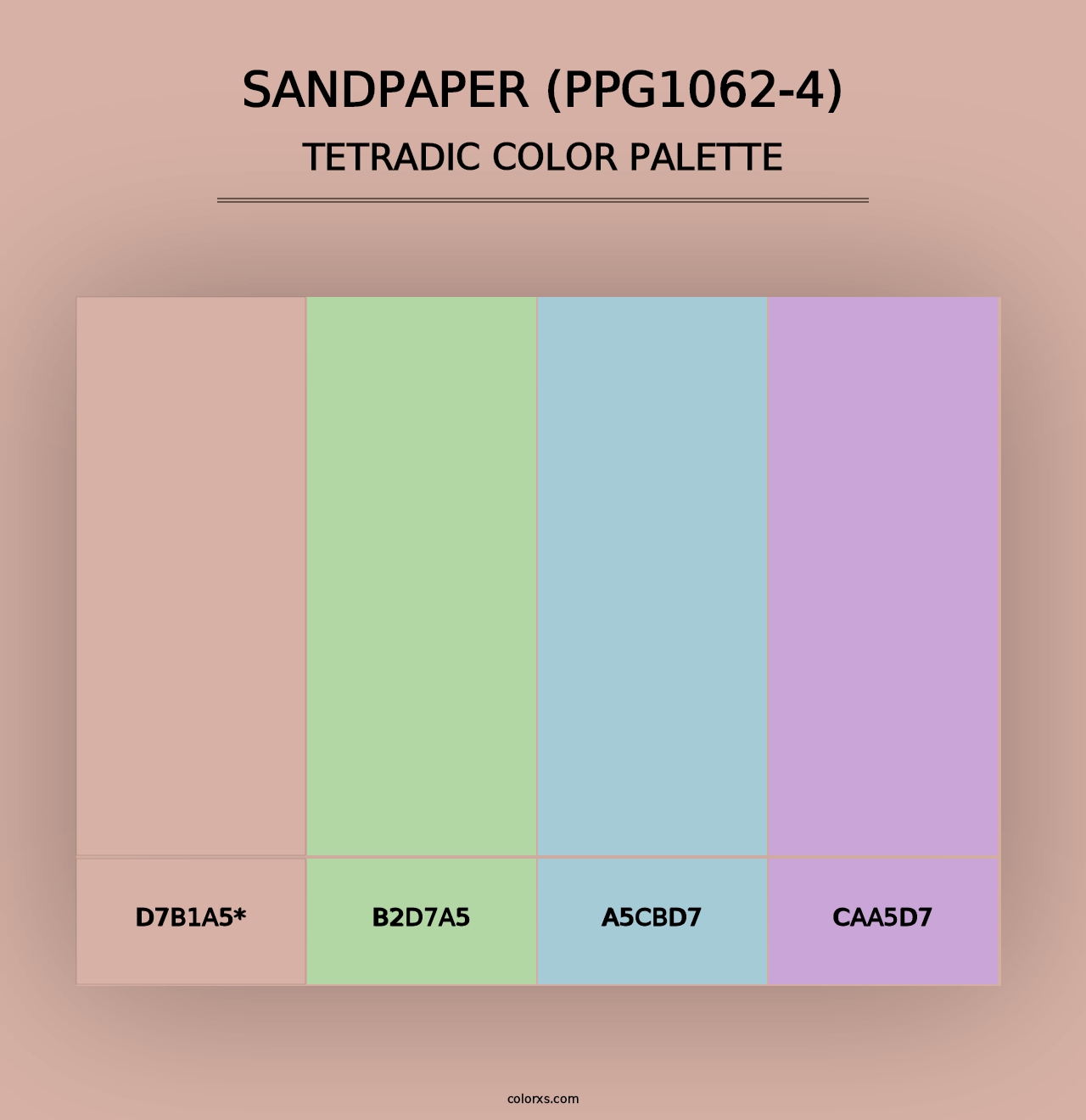 Sandpaper (PPG1062-4) - Tetradic Color Palette