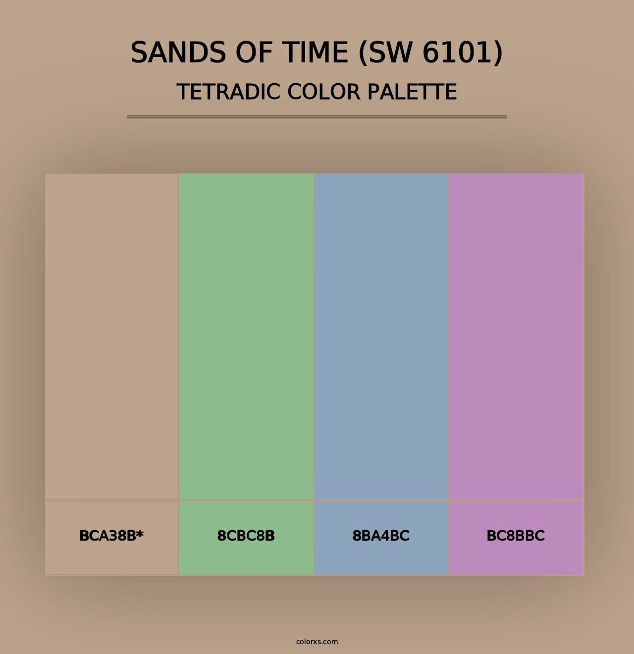 Sands of Time (SW 6101) - Tetradic Color Palette