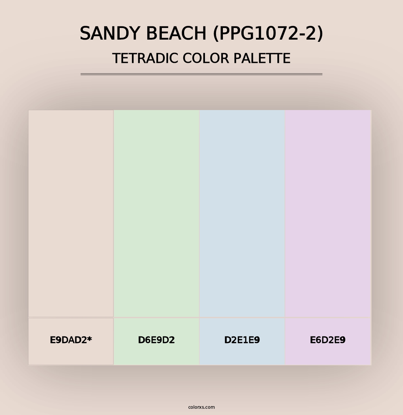 Sandy Beach (PPG1072-2) - Tetradic Color Palette