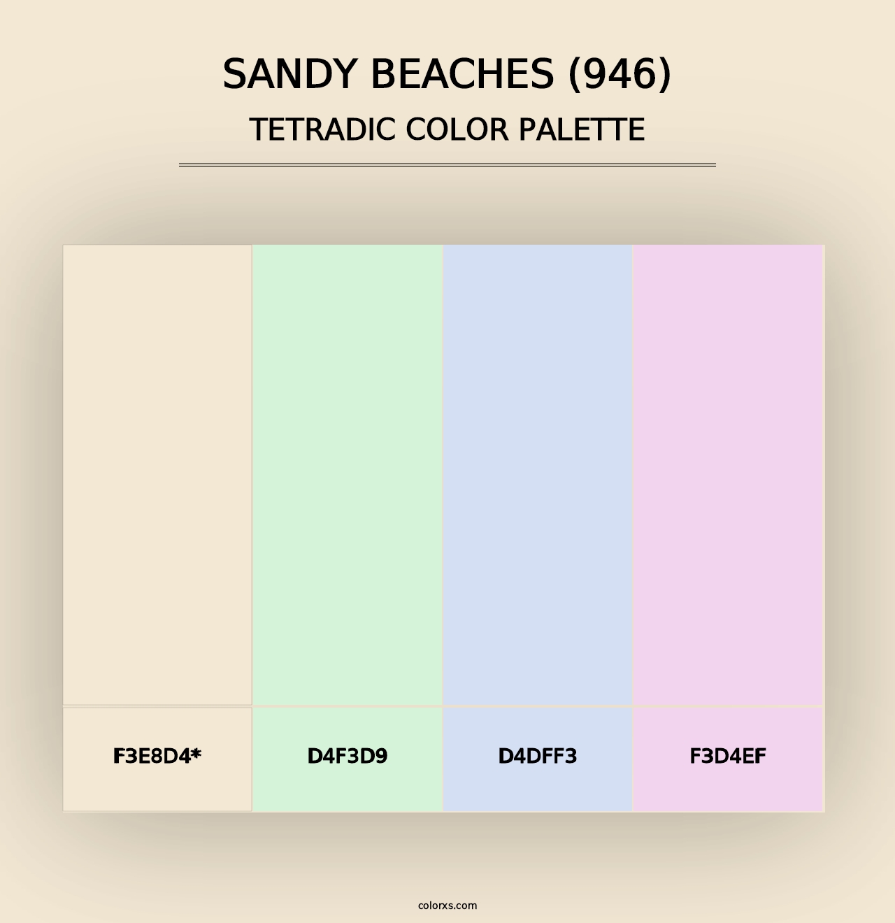 Sandy Beaches (946) - Tetradic Color Palette