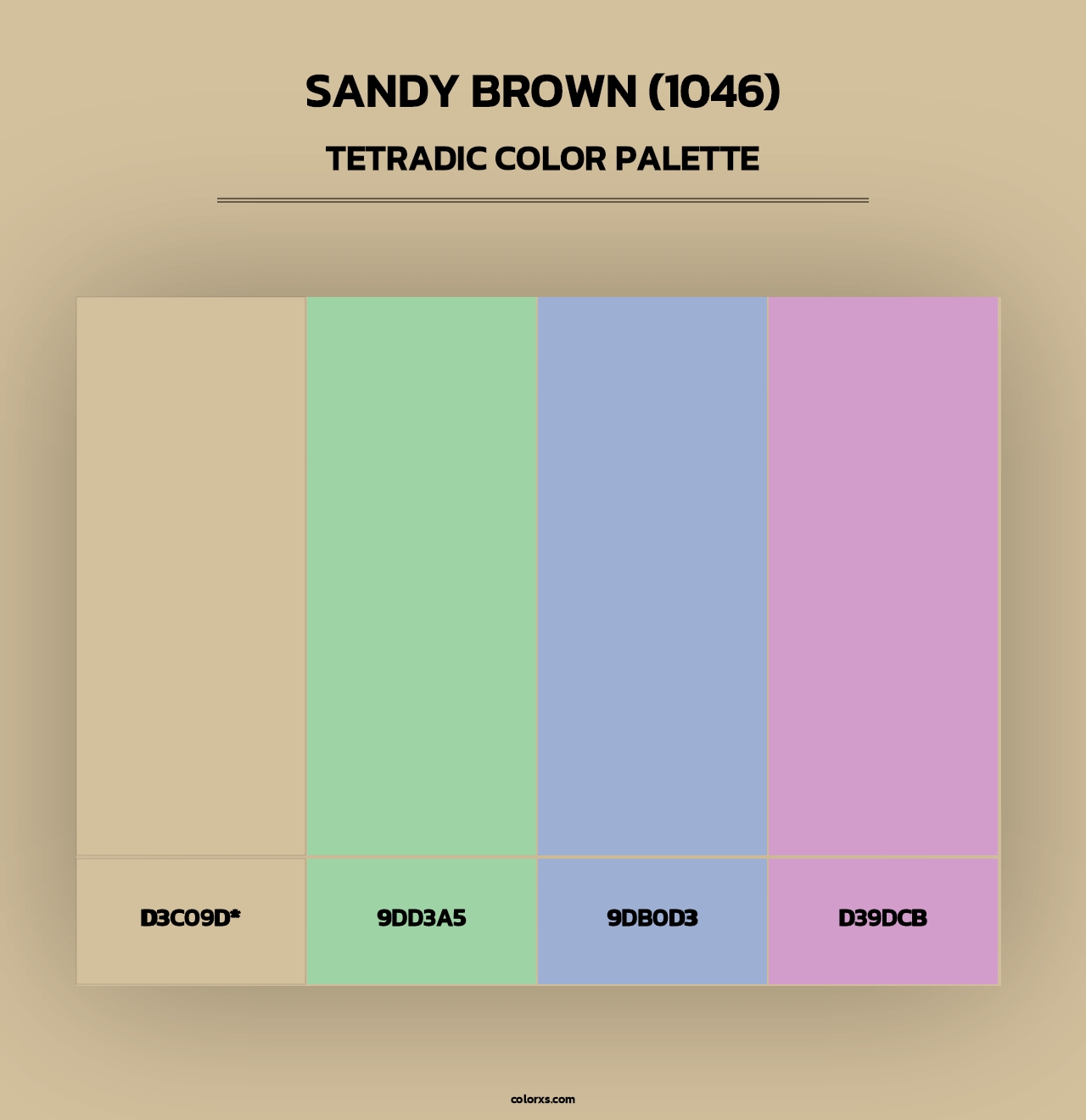 Sandy Brown (1046) - Tetradic Color Palette