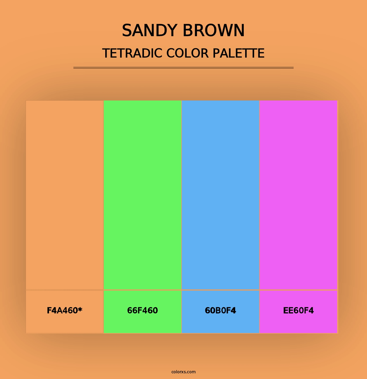 Sandy Brown - Tetradic Color Palette