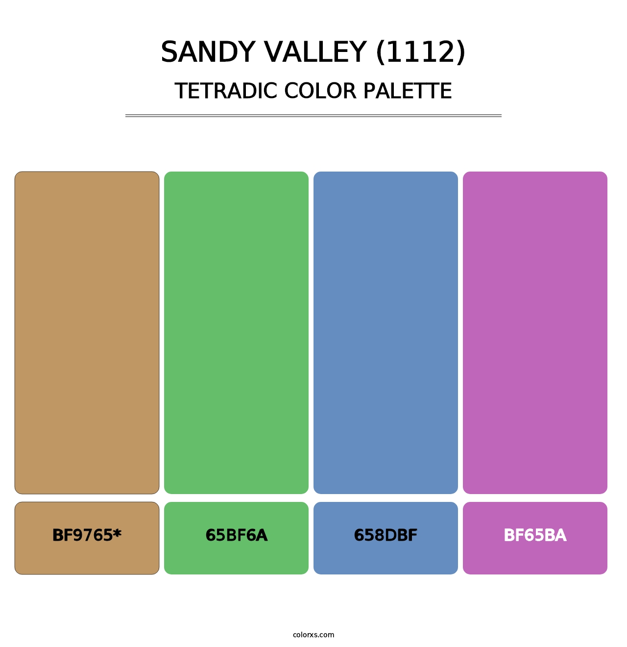 Sandy Valley (1112) - Tetradic Color Palette