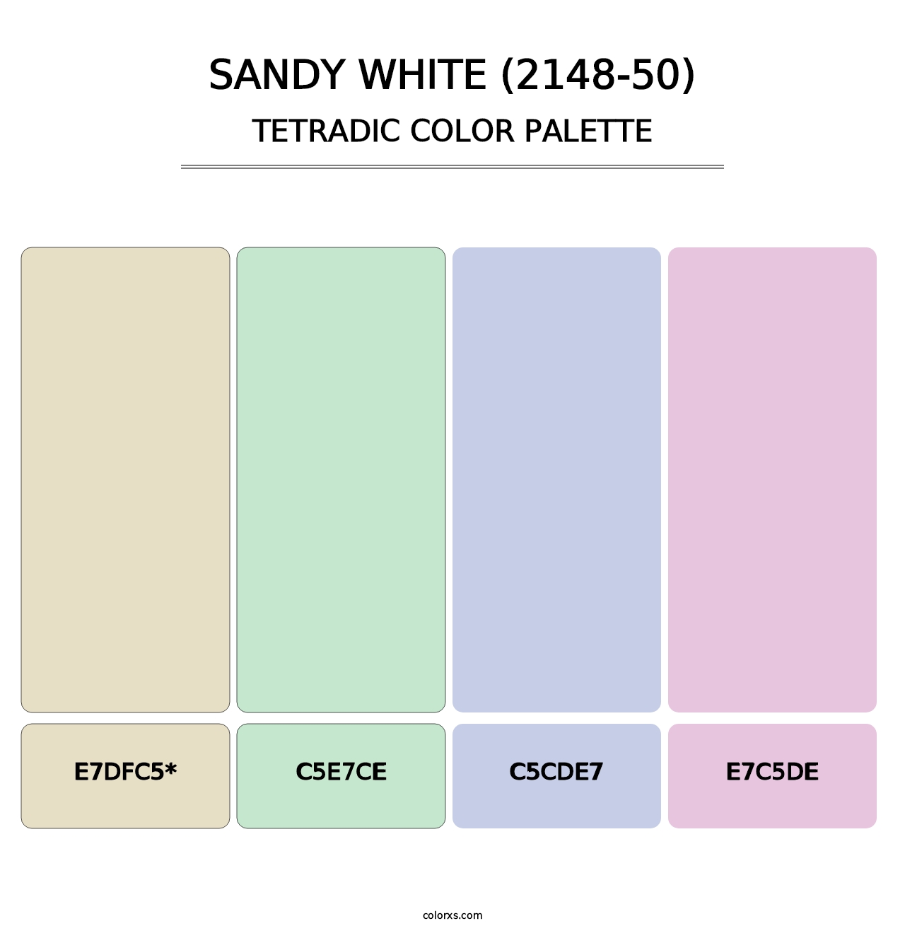 Sandy White (2148-50) - Tetradic Color Palette