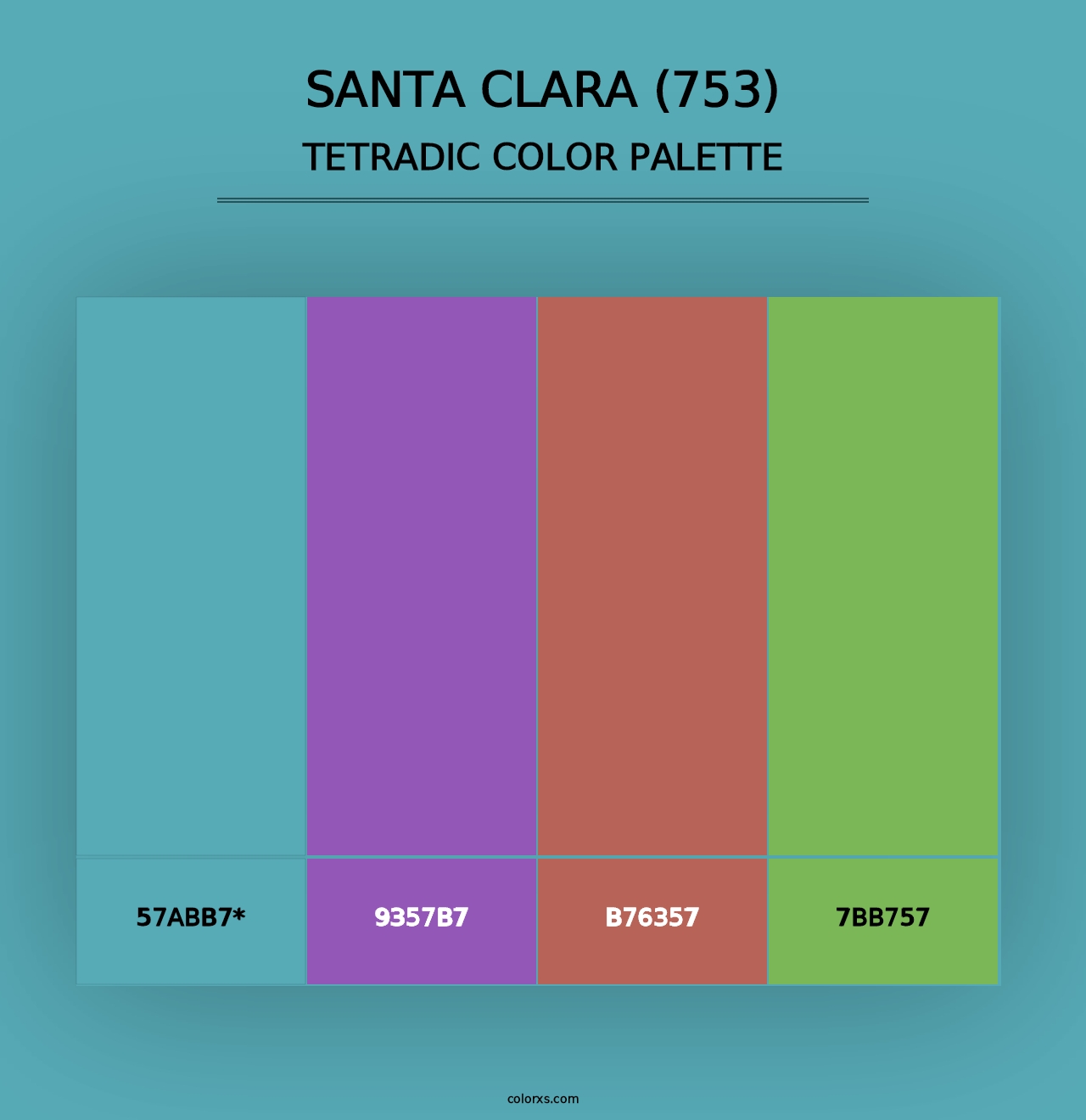 Santa Clara (753) - Tetradic Color Palette