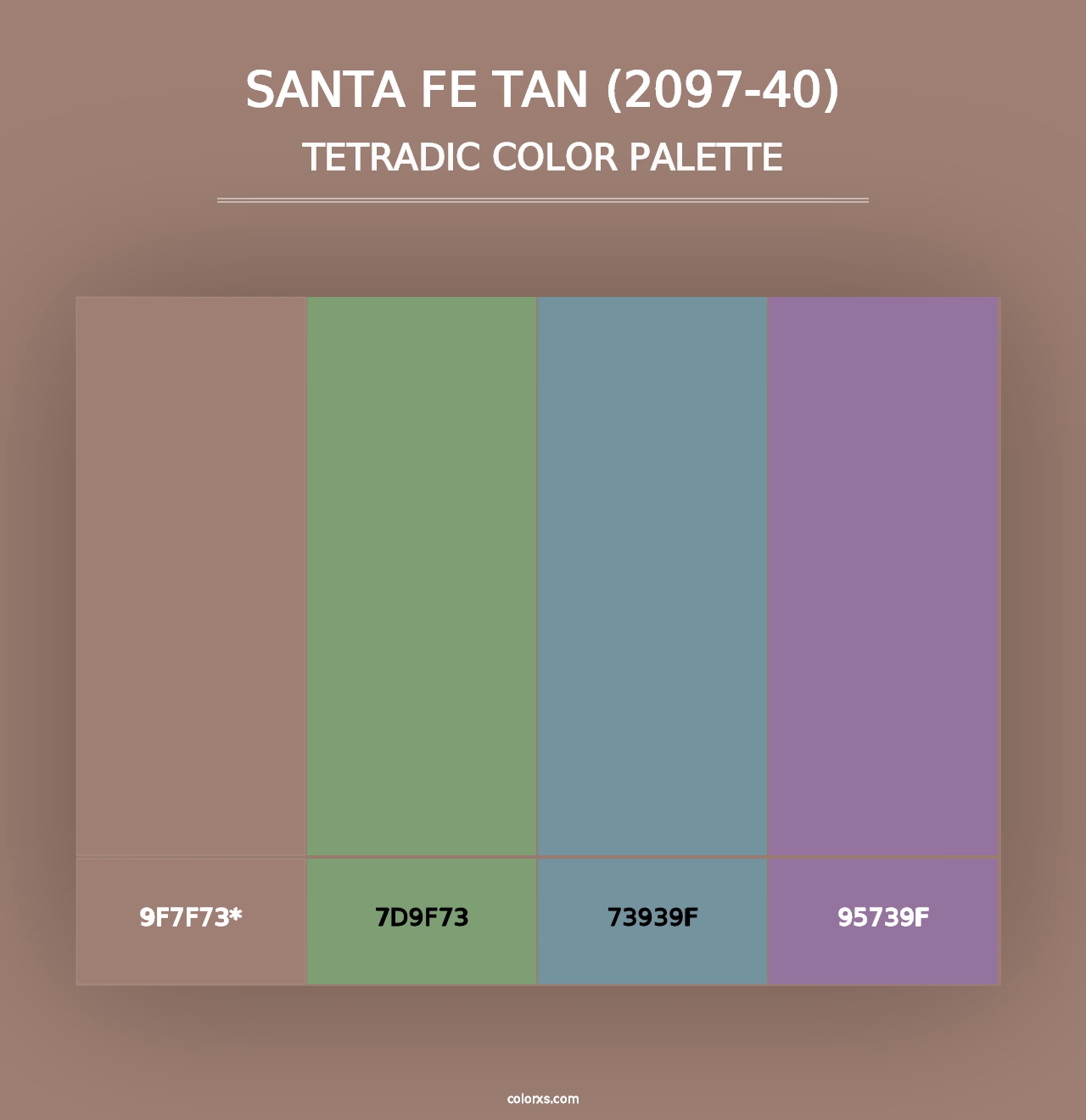 Santa Fe Tan (2097-40) - Tetradic Color Palette