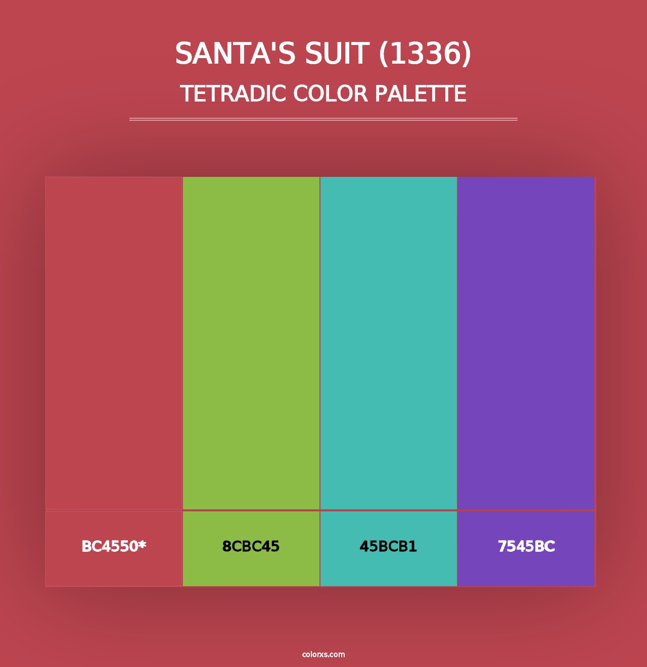 Santa's Suit (1336) - Tetradic Color Palette