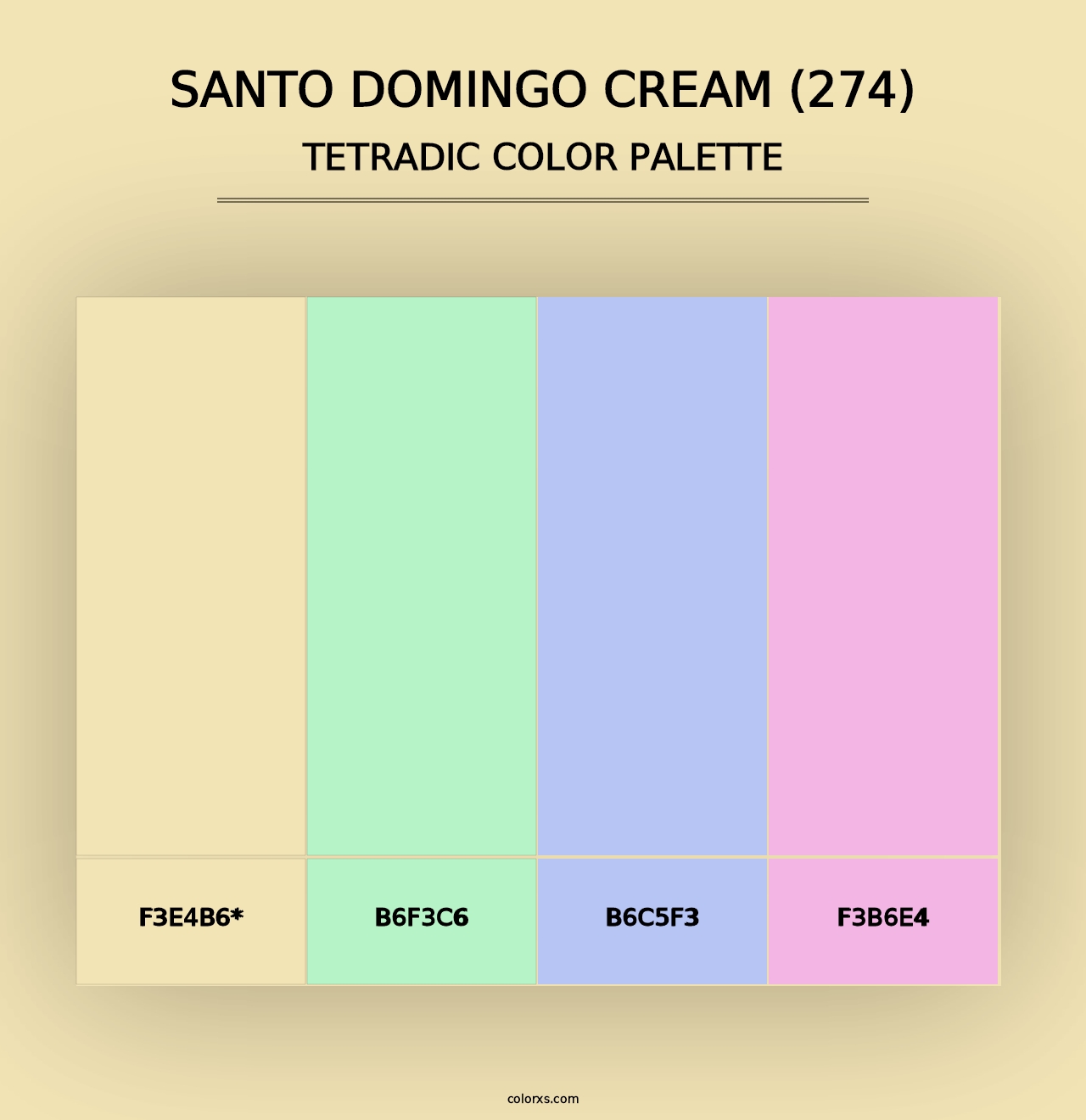 Santo Domingo Cream (274) - Tetradic Color Palette