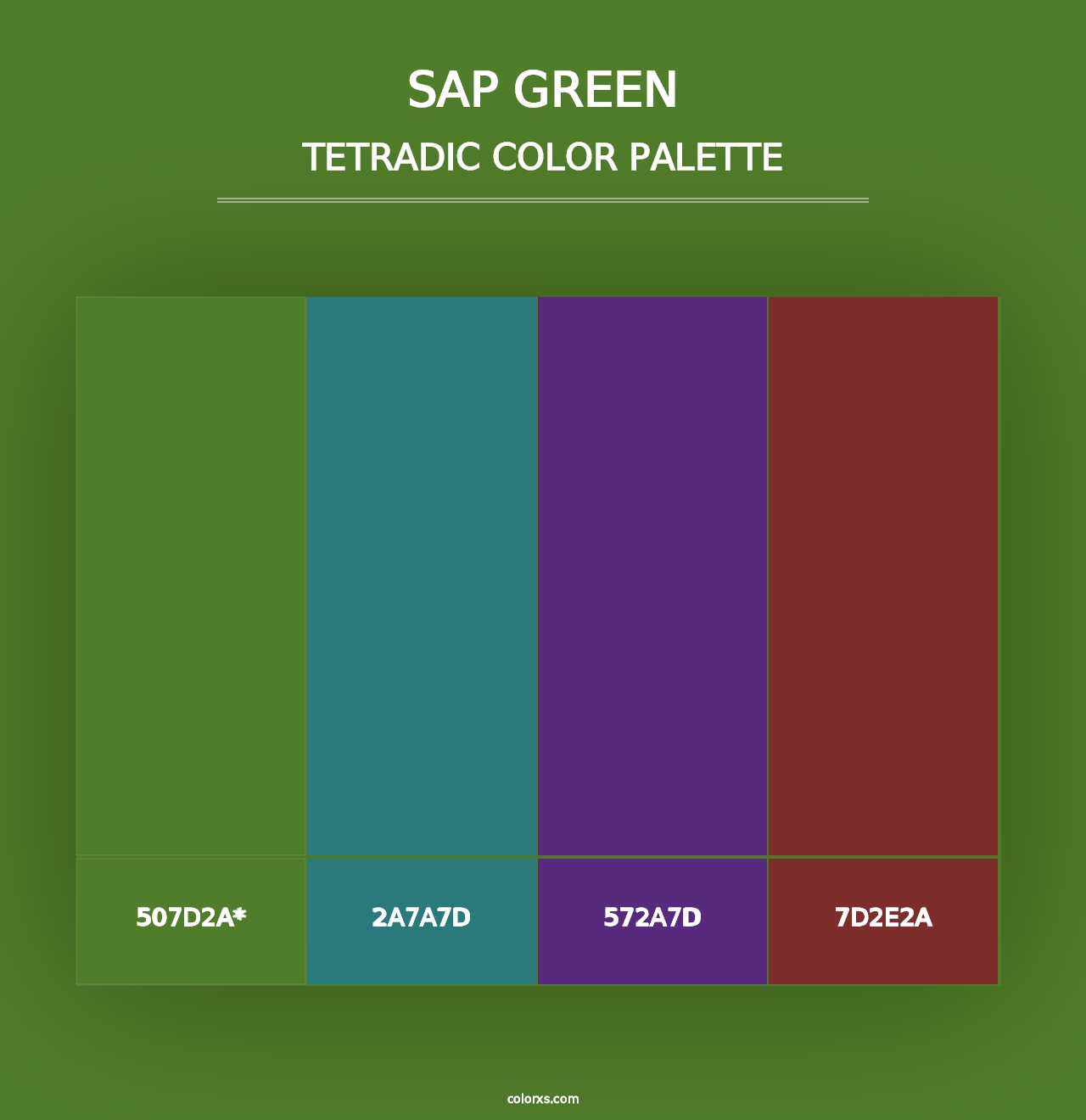 Sap Green - Tetradic Color Palette