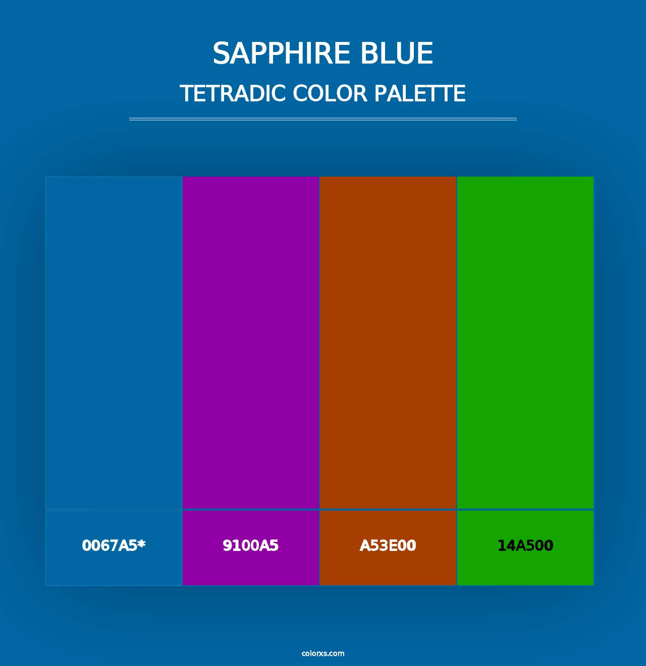 Sapphire Blue - Tetradic Color Palette