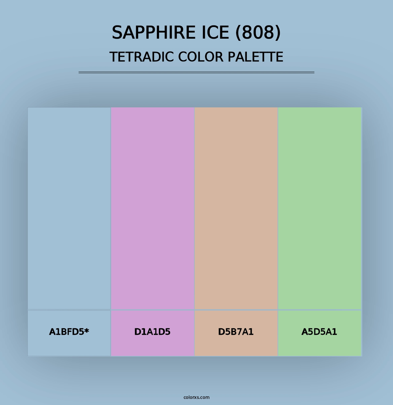 Sapphire Ice (808) - Tetradic Color Palette