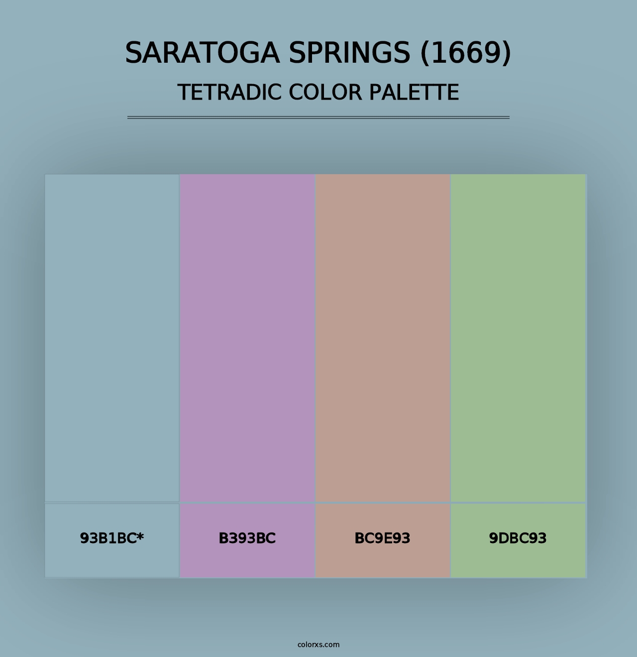 Saratoga Springs (1669) - Tetradic Color Palette